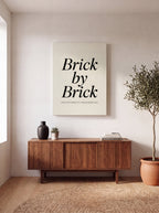 Brick By Brick | Motivational Hustle Canvas Wall Art