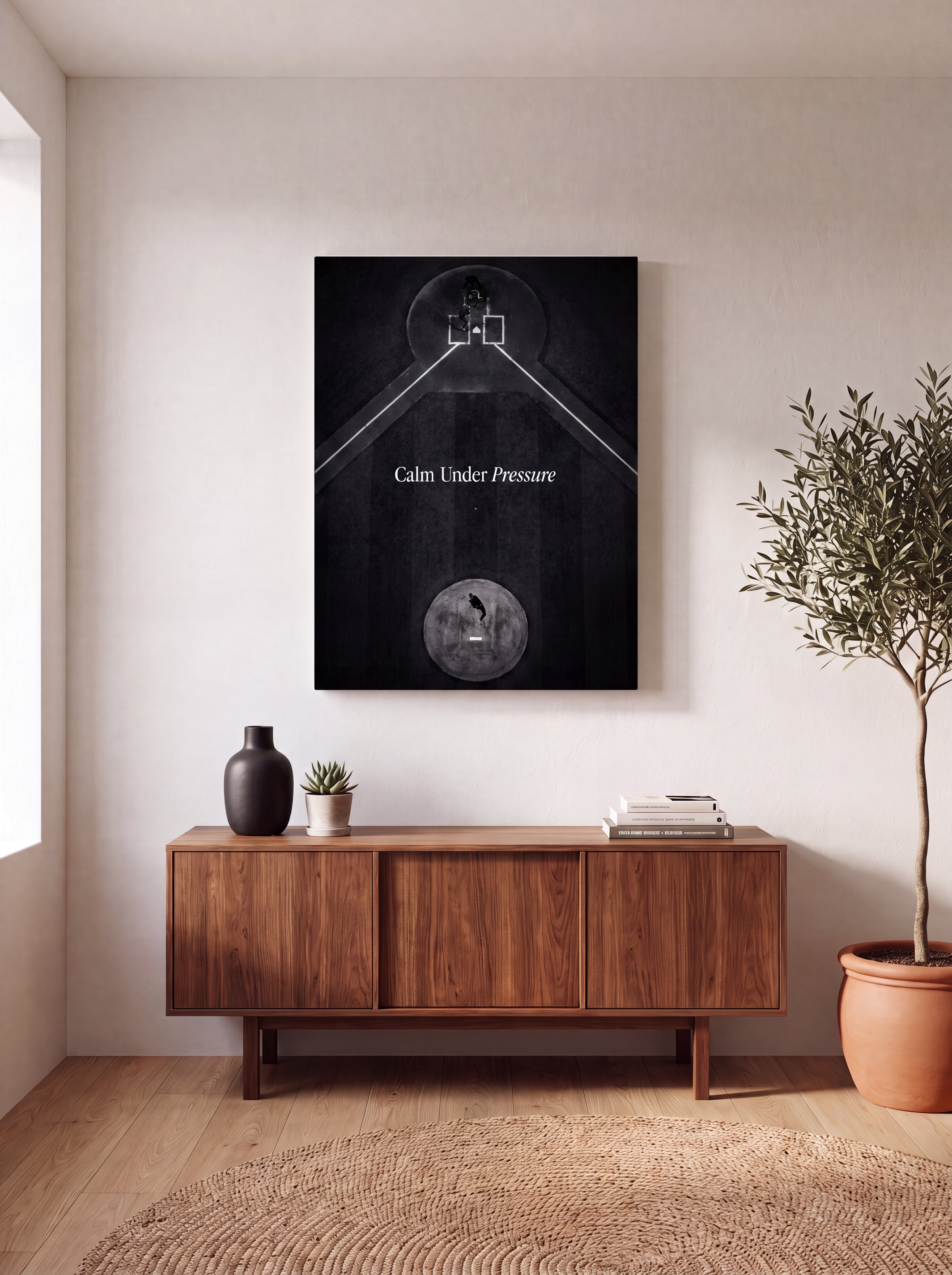Calm Under Pressure | Baseball Mindset Canvas Wall Art