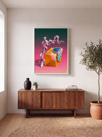 Time Warp | Surreal Melting Clock Canvas Wall Art