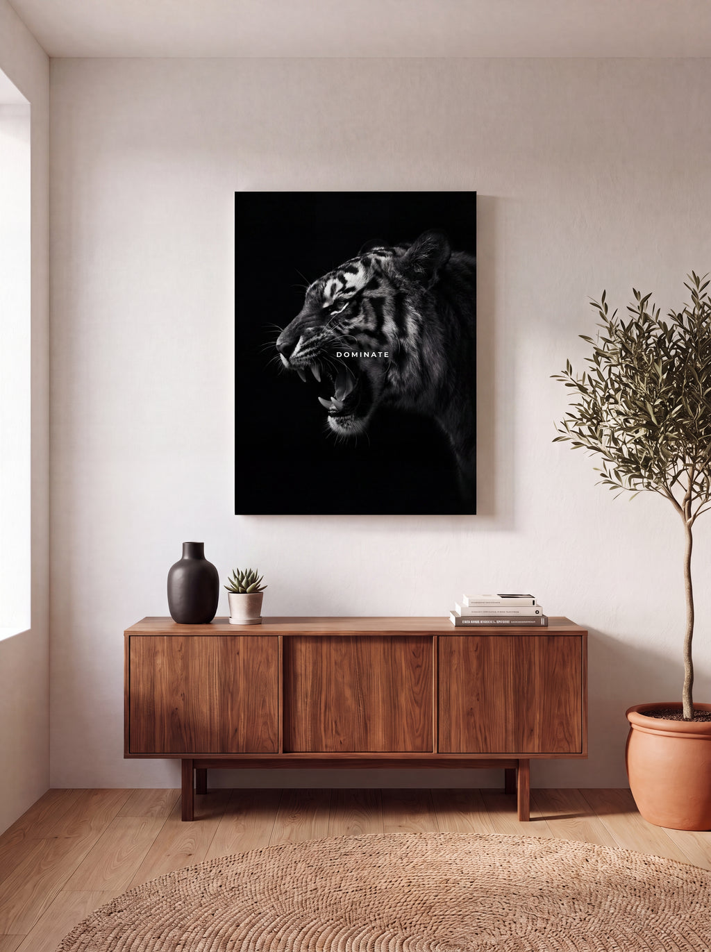 Dominate | Bold Motivational Typography Canvas Wall Art