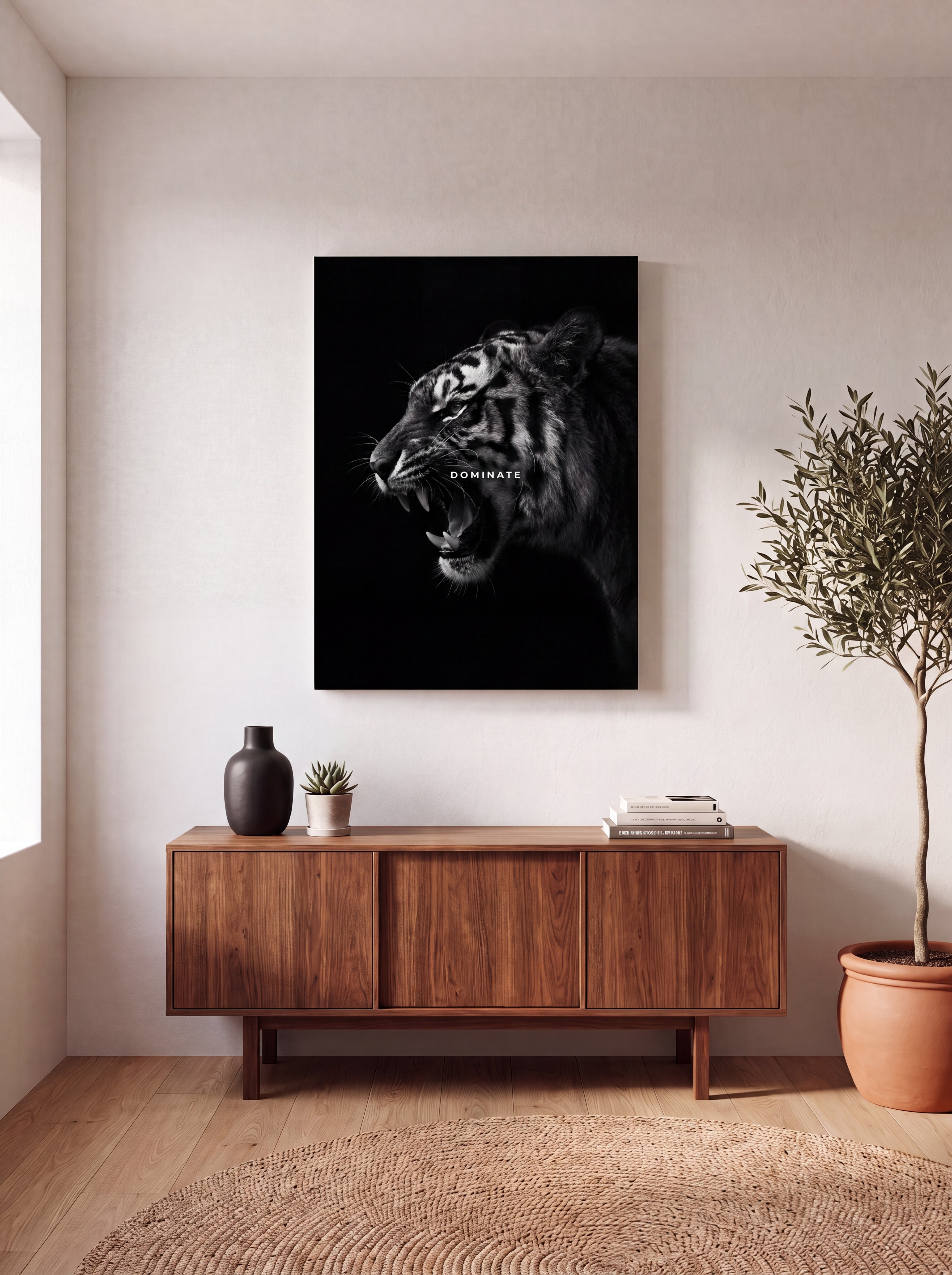 Dominate | Bold Motivational Typography Canvas Wall Art