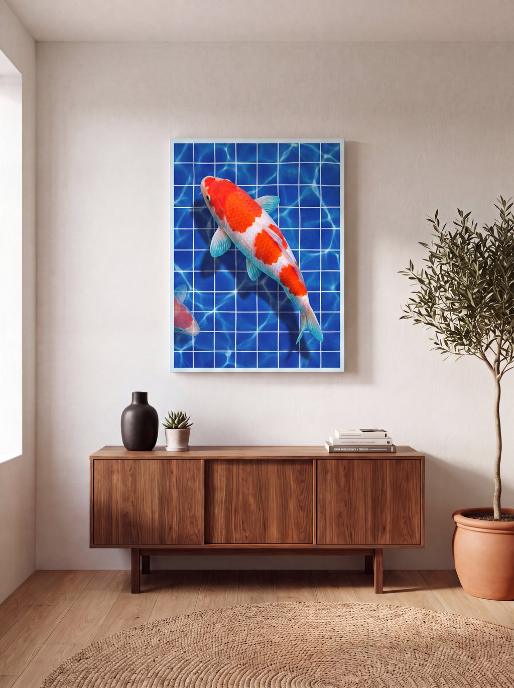 Kōhaku Koi | Japanese Streetwear Fish Canvas Wall Art