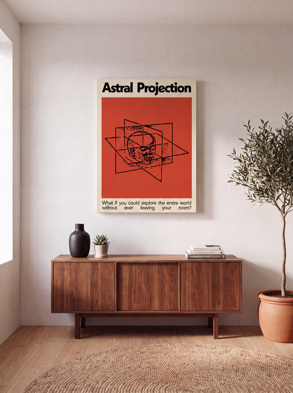 Astral Projection | Surreal Cosmic Meditation Canvas Wall Art