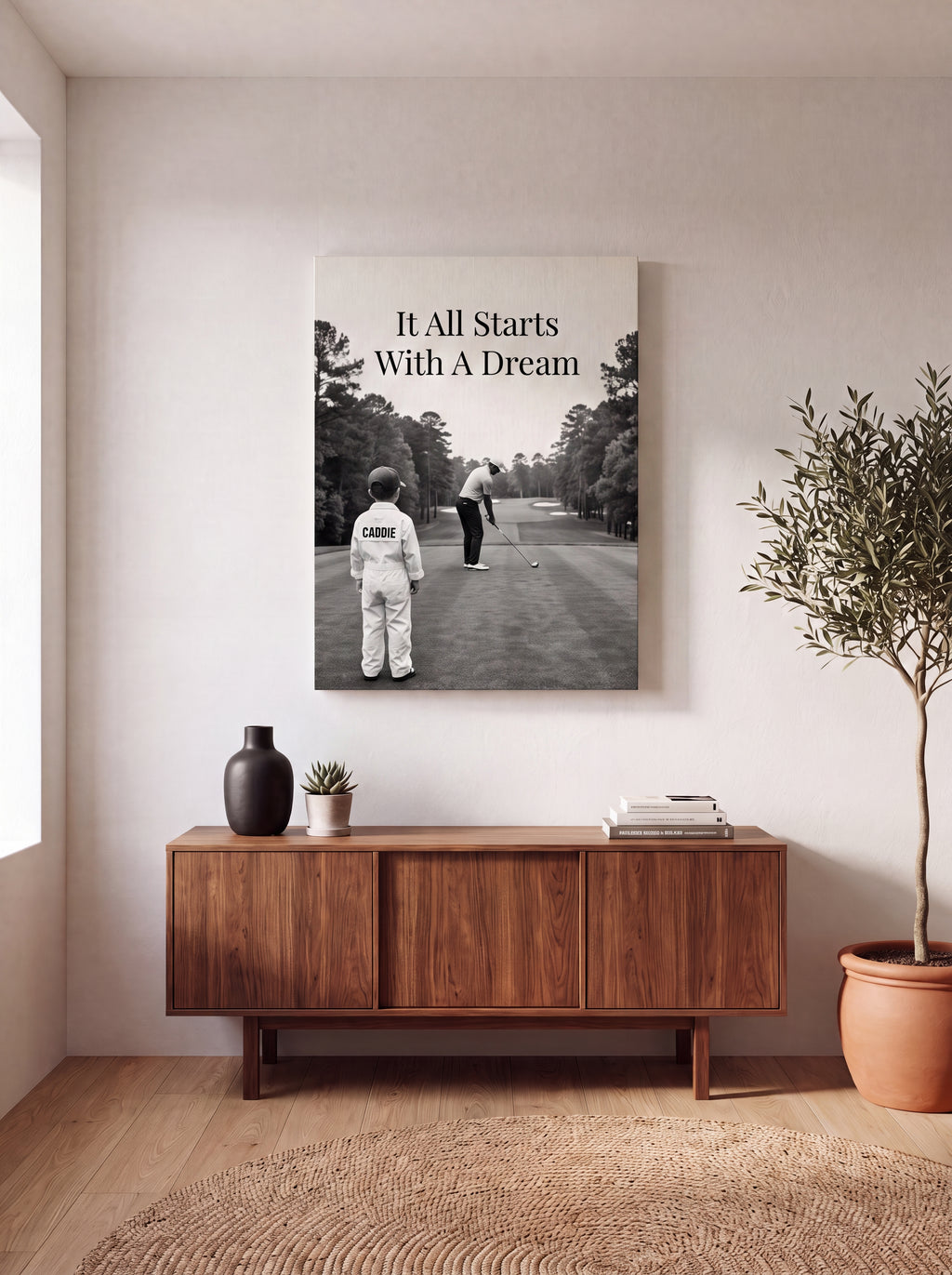 It All Starts With A Dream | Golf Course Canvas Wall Art
