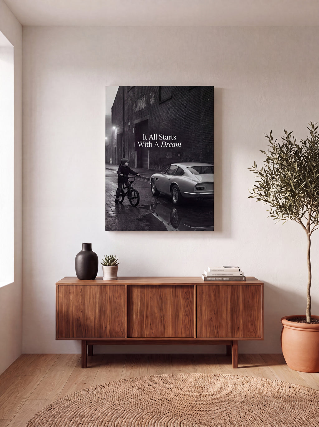 It All Starts With A Dream | Luxury Supercar Canvas Wall Art