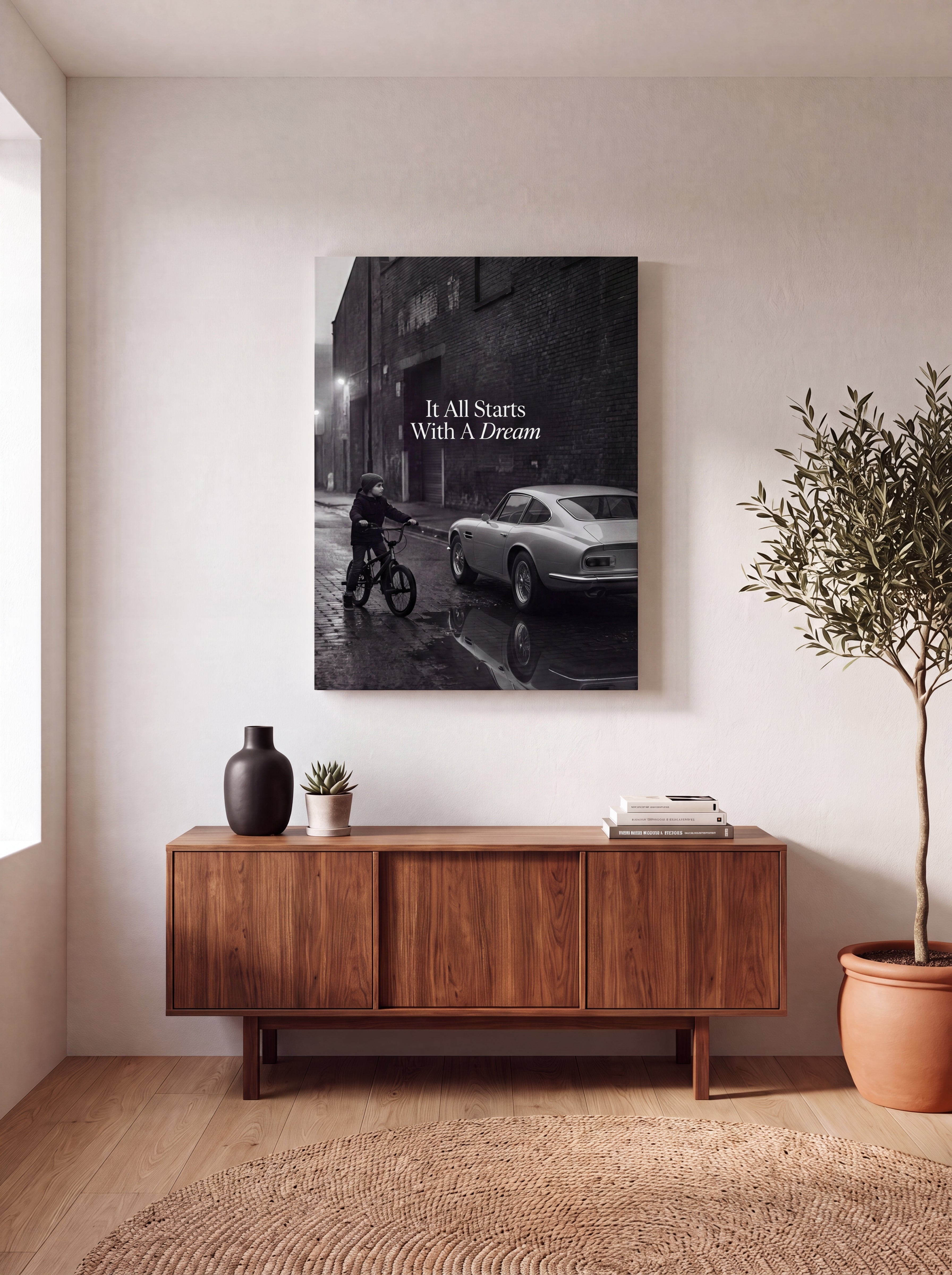 It All Starts With A Dream | Luxury Supercar Canvas Wall Art