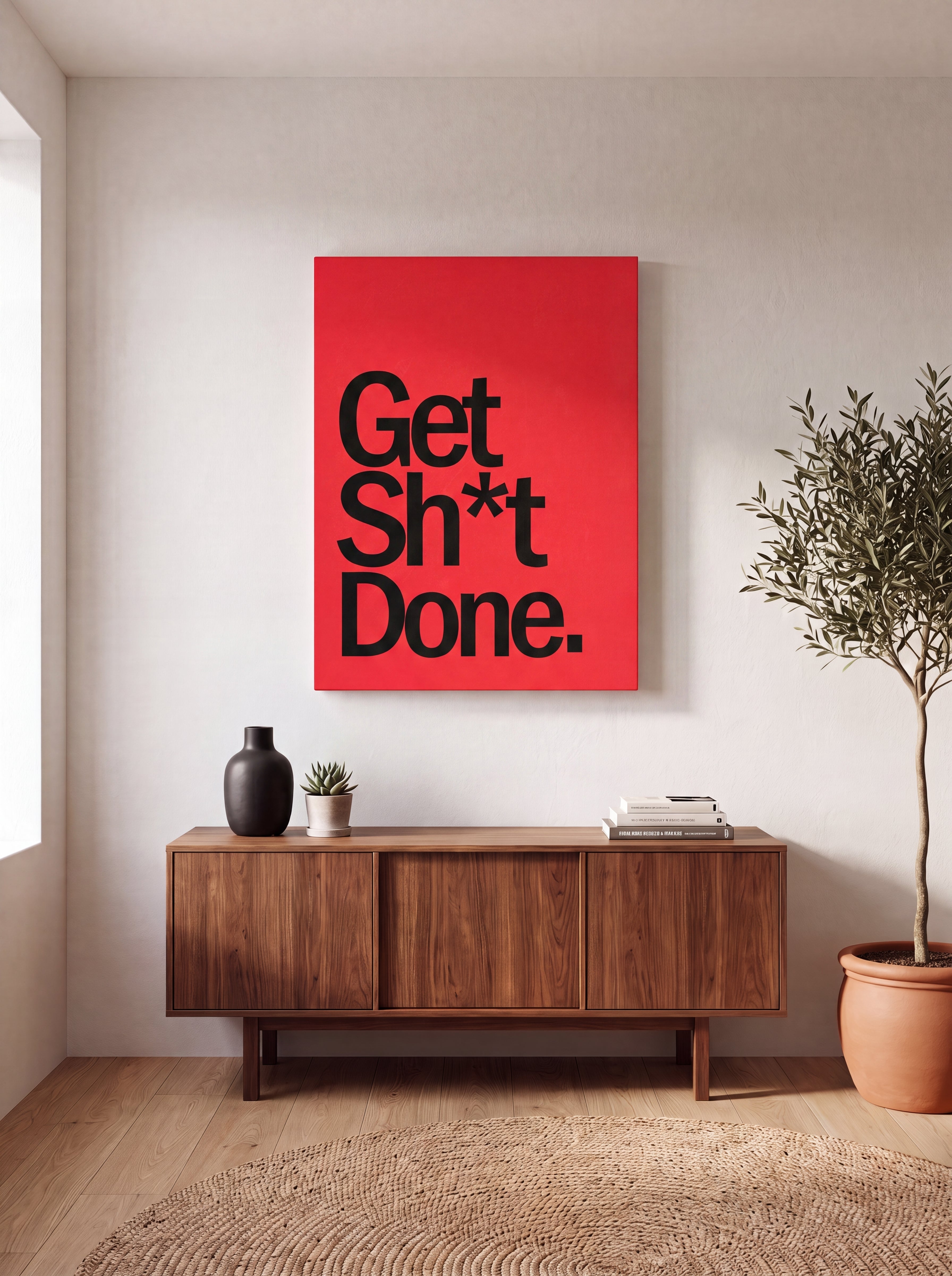 Get Sh*t Done | Bold Motivational Office Canvas Wall Art