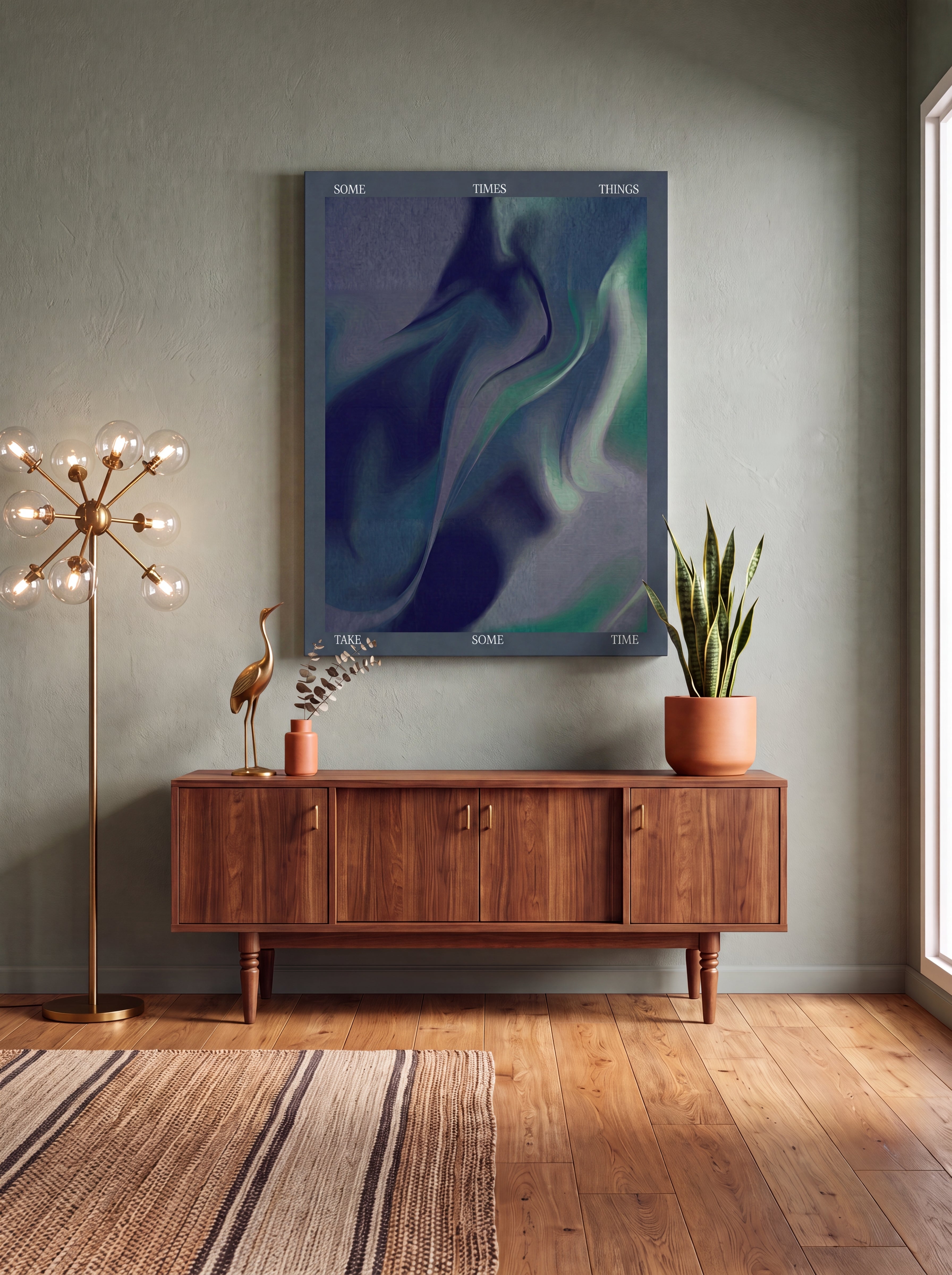 Take Some Time | Calm Minimalist Quote Canvas Wall Art