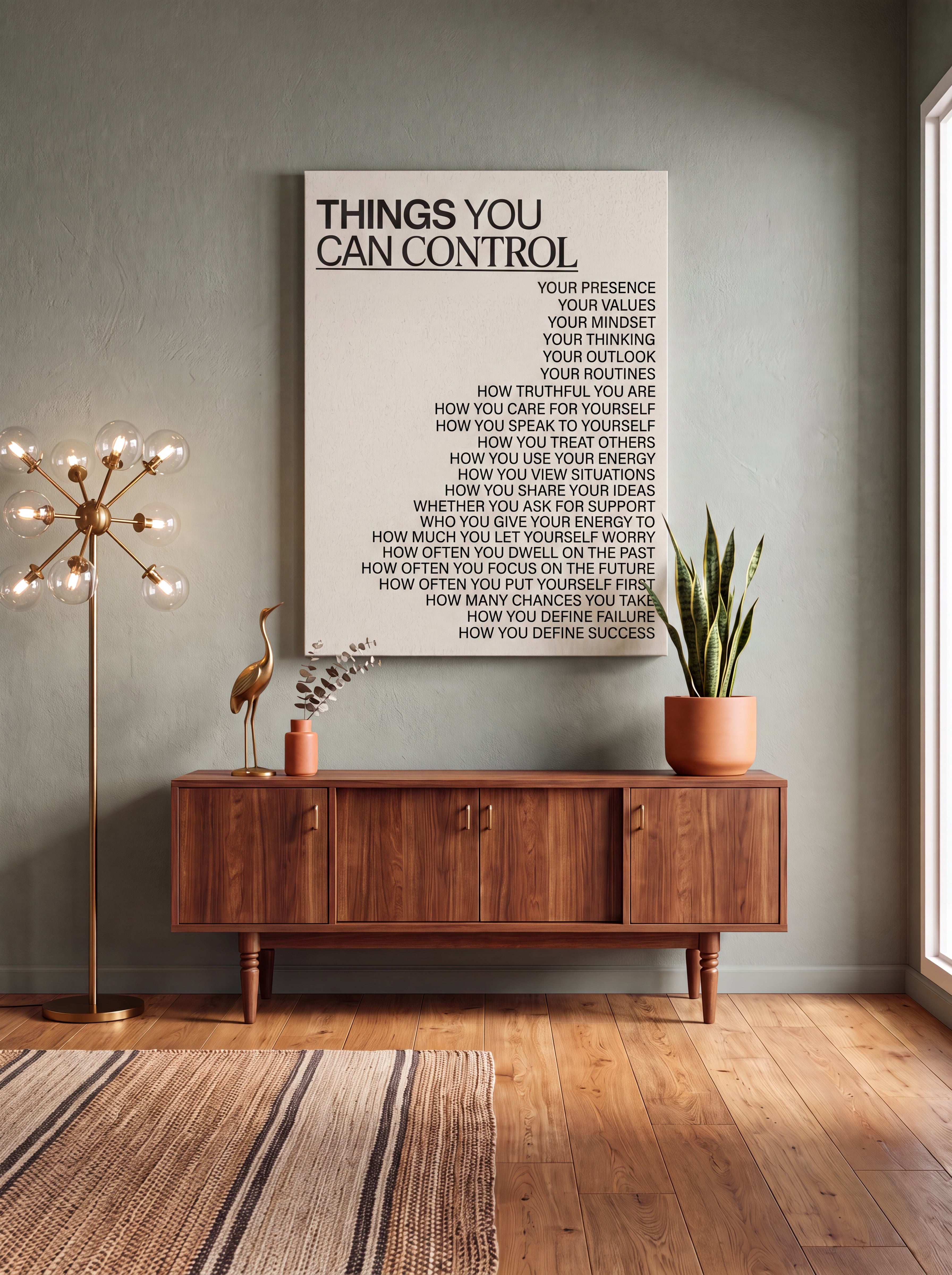 Things You Can Control | Stoic Mindset Canvas Wall Art