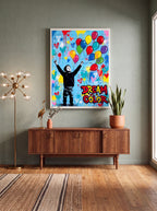 Dream In Color | Vibrant Abstract Inspirational Canvas Wall Art