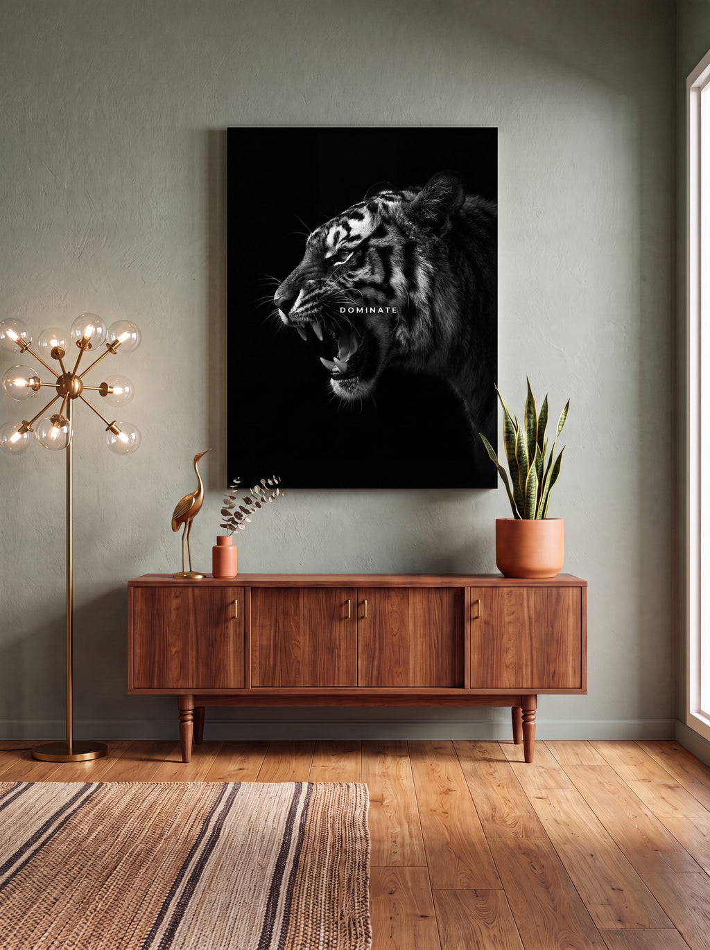 Dominate | Bold Motivational Typography Canvas Wall Art