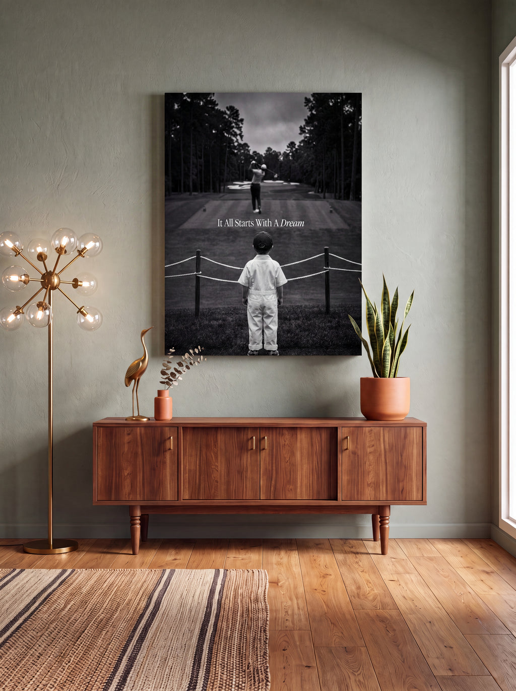 It All Starts With A Dream | Golf Course Canvas Wall Art