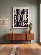 Hard Work Equals Success | Stoic Motivational Canvas Wall Art
