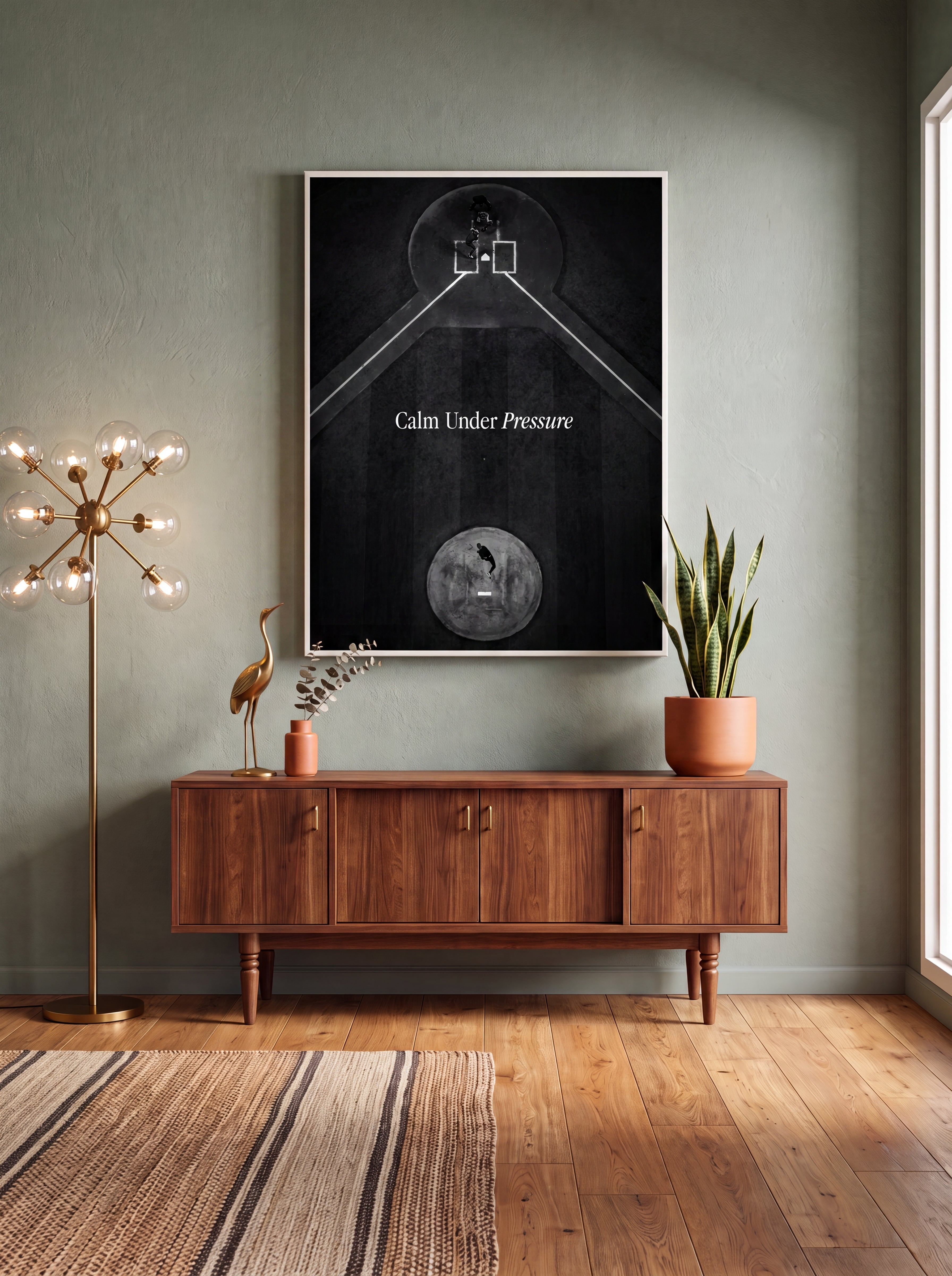Calm Under Pressure | Baseball Mindset Canvas Wall Art