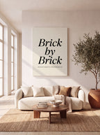 Brick By Brick | Motivational Hustle Canvas Wall Art