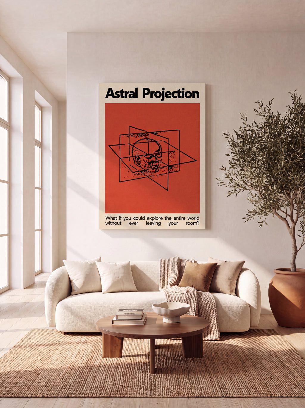 Astral Projection | Surreal Cosmic Meditation Canvas Wall Art