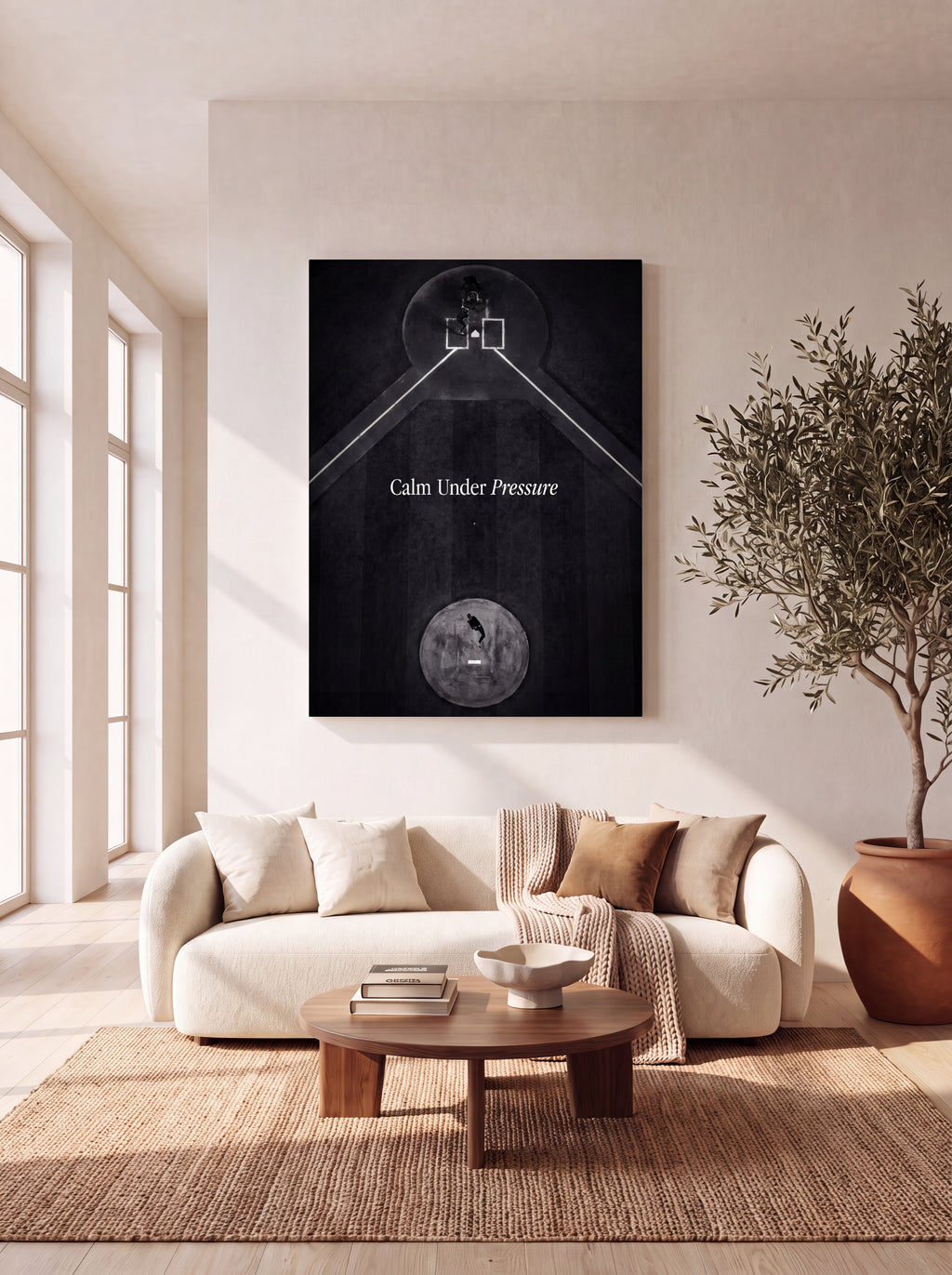 Calm Under Pressure | Baseball Mindset Canvas Wall Art