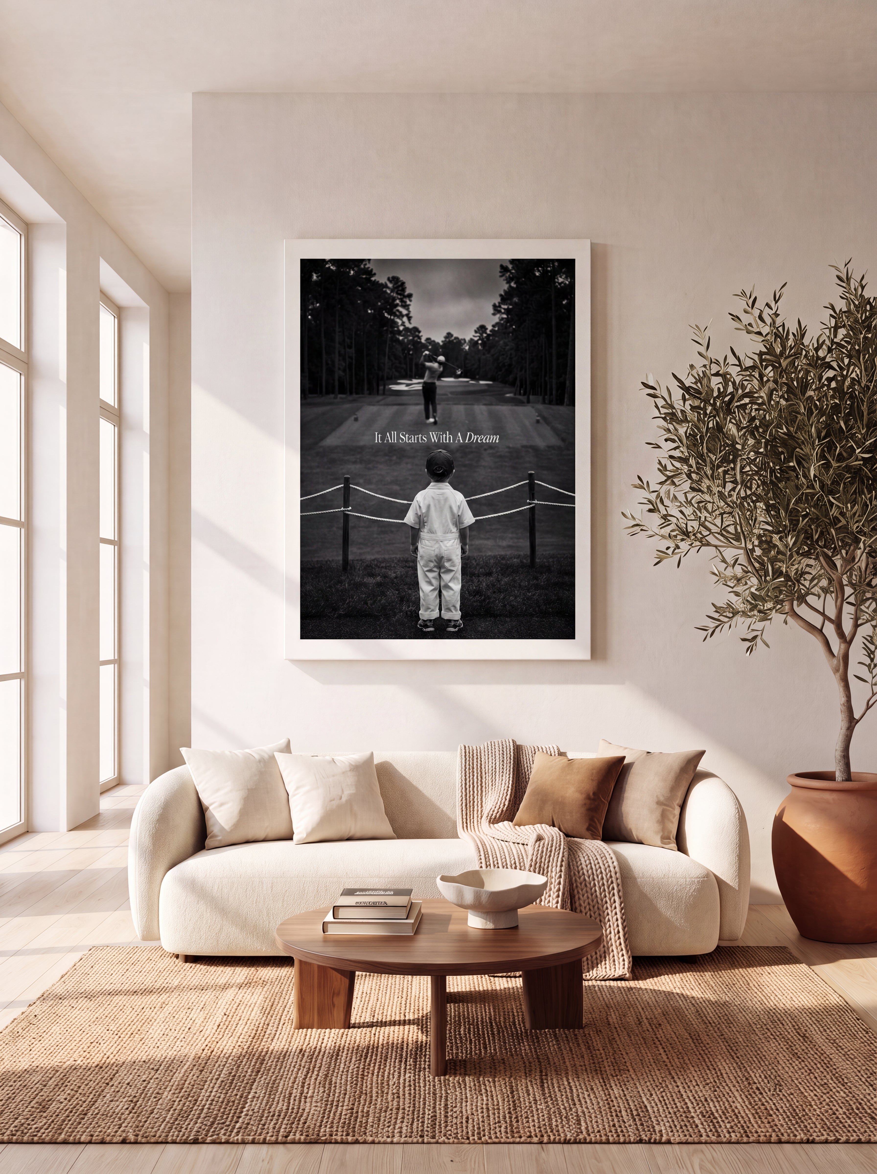 It All Starts With A Dream | Golf Course Canvas Wall Art