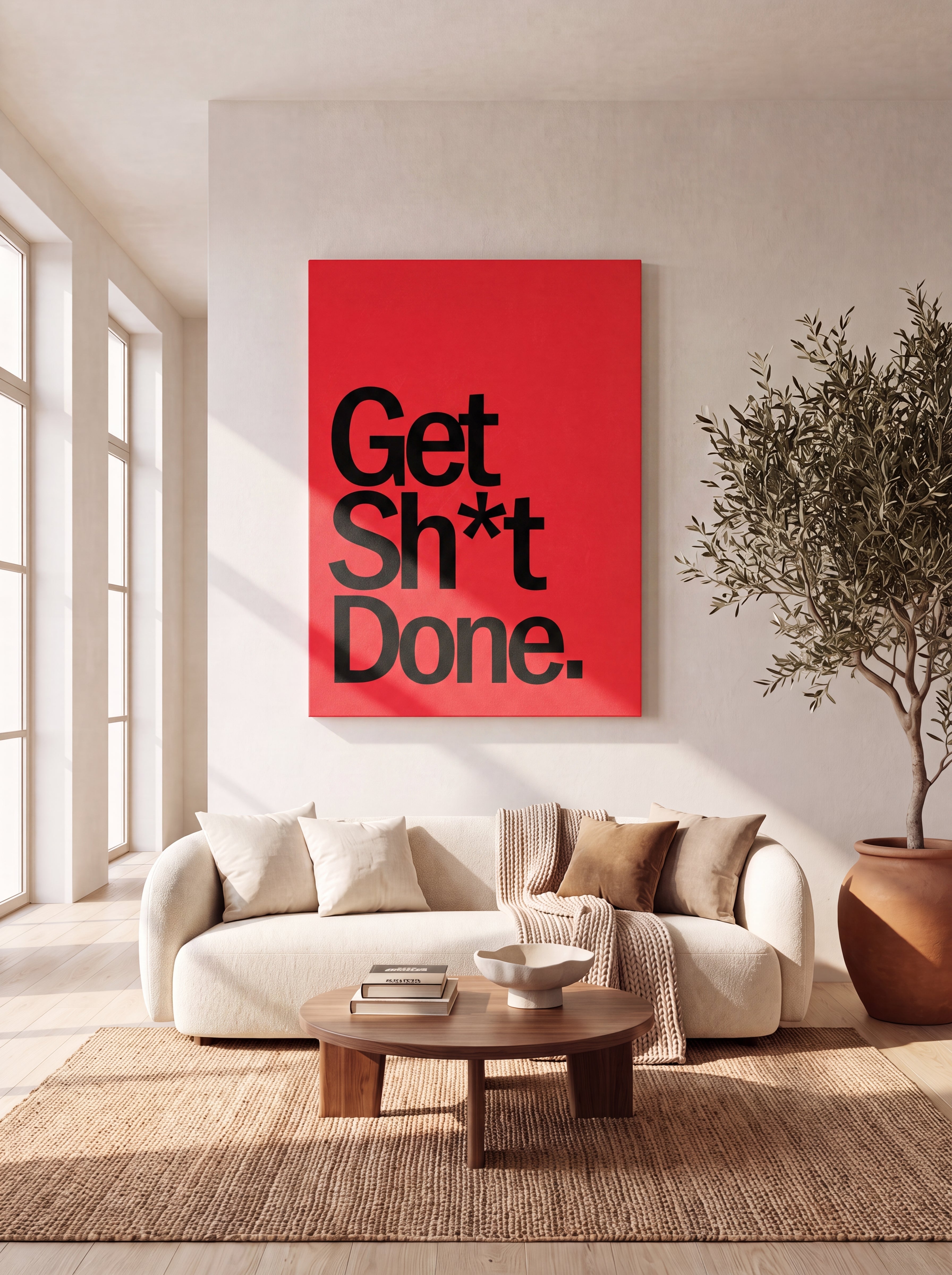 Get Sh*t Done | Bold Motivational Office Canvas Wall Art