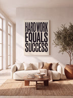 Hard Work Equals Success | Stoic Motivational Canvas Wall Art