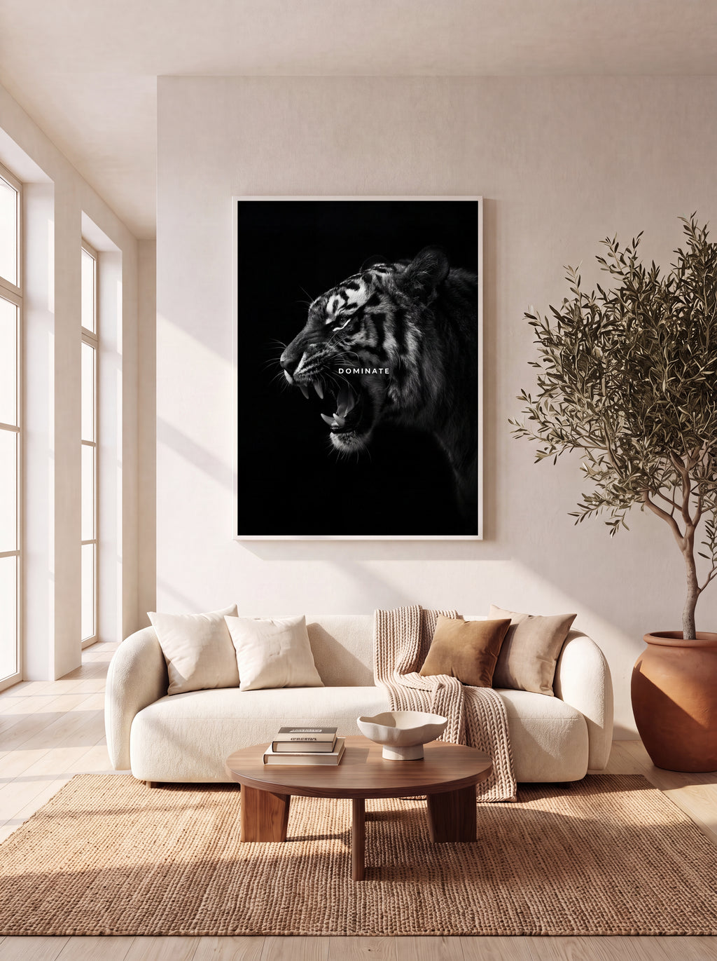 Dominate | Bold Motivational Typography Canvas Wall Art
