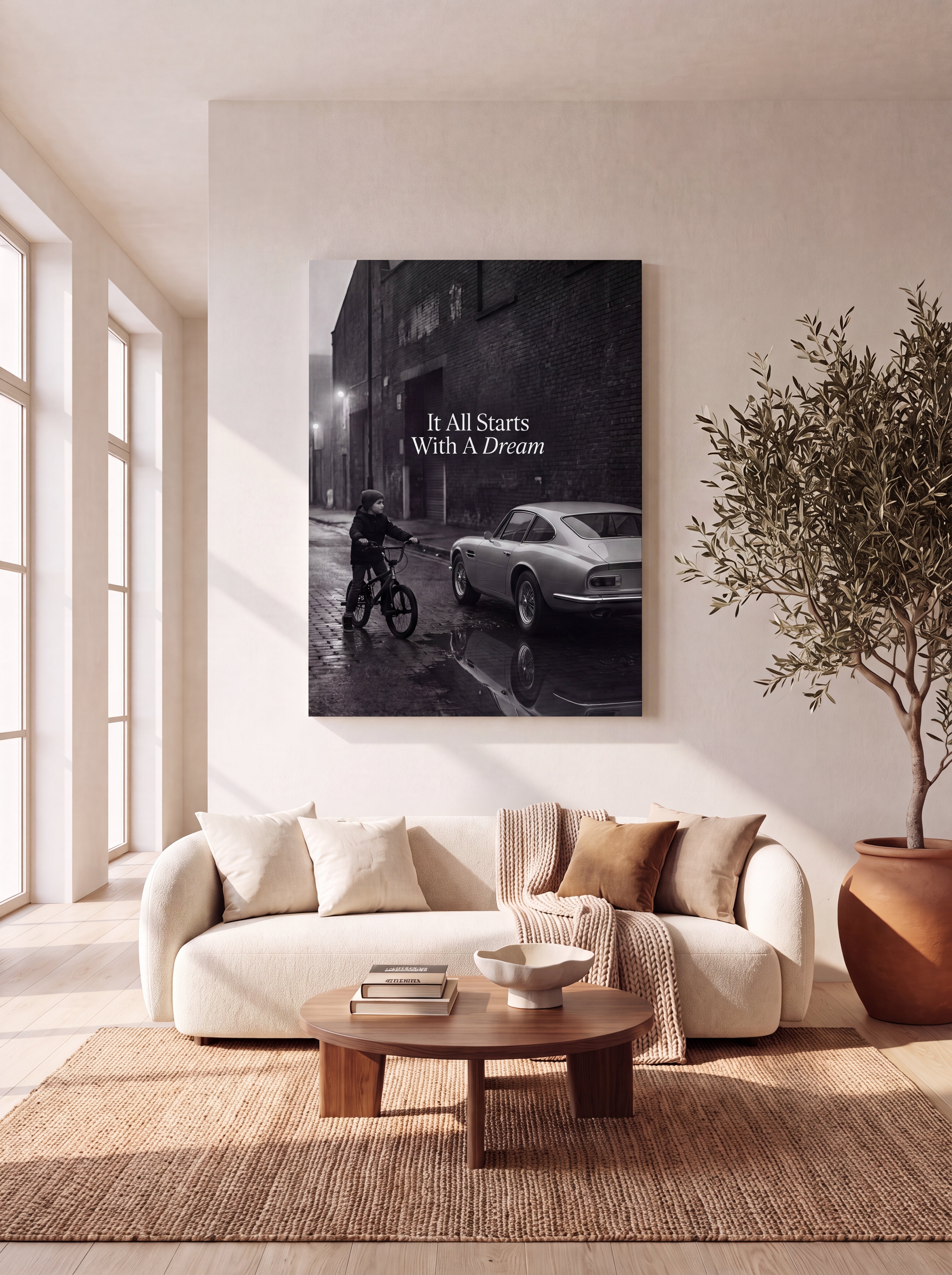 It All Starts With A Dream | Luxury Supercar Canvas Wall Art