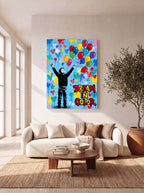 Dream In Color | Vibrant Abstract Inspirational Canvas Wall Art