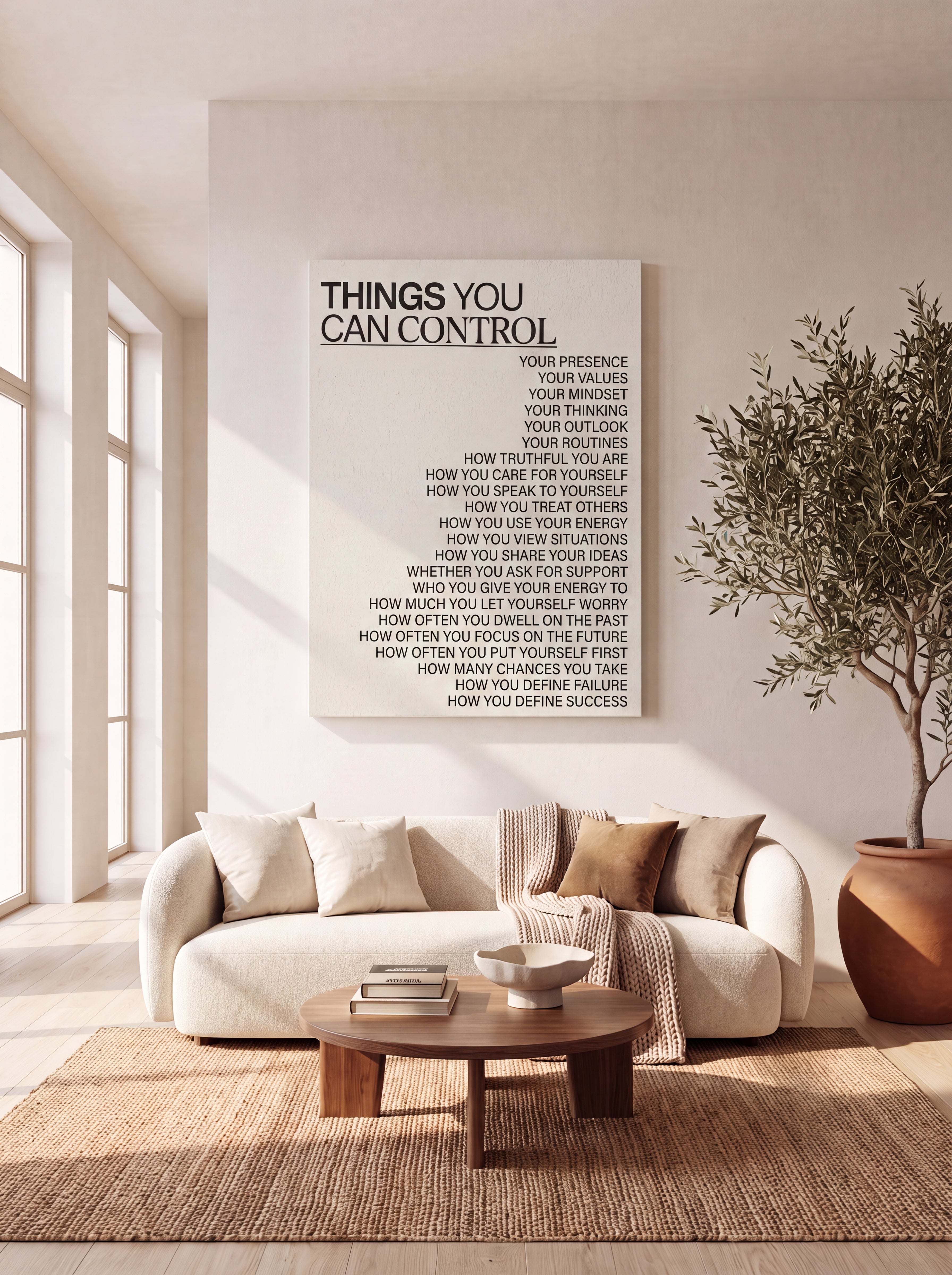 Things You Can Control | Stoic Mindset Canvas Wall Art