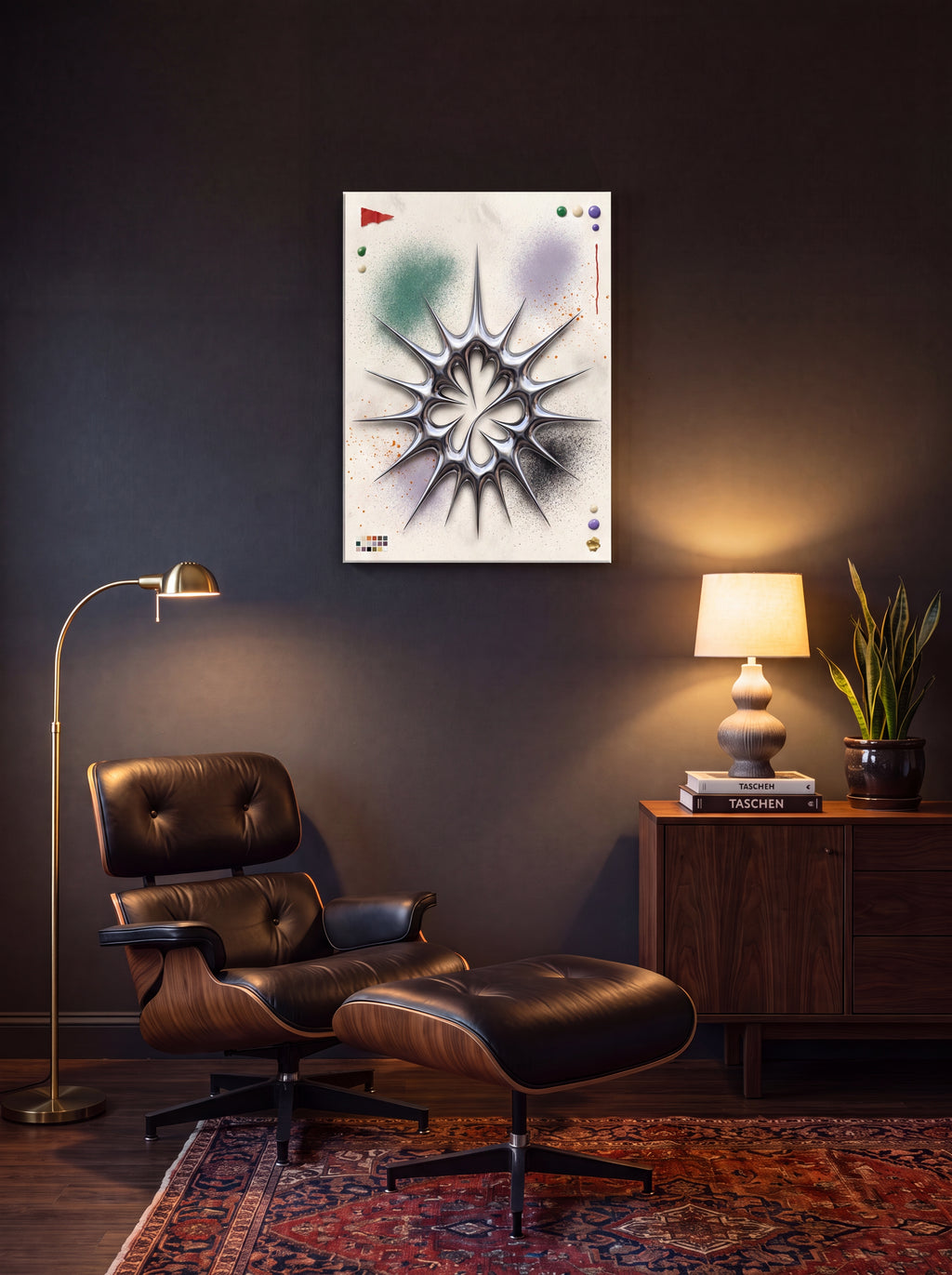 Liquid Chrome | Abstract Metallic 3D Canvas Wall Art