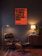 Everything Has A Meaning | Minimalist Quote Canvas Wall Art