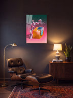 Time Warp | Surreal Melting Clock Canvas Wall Art