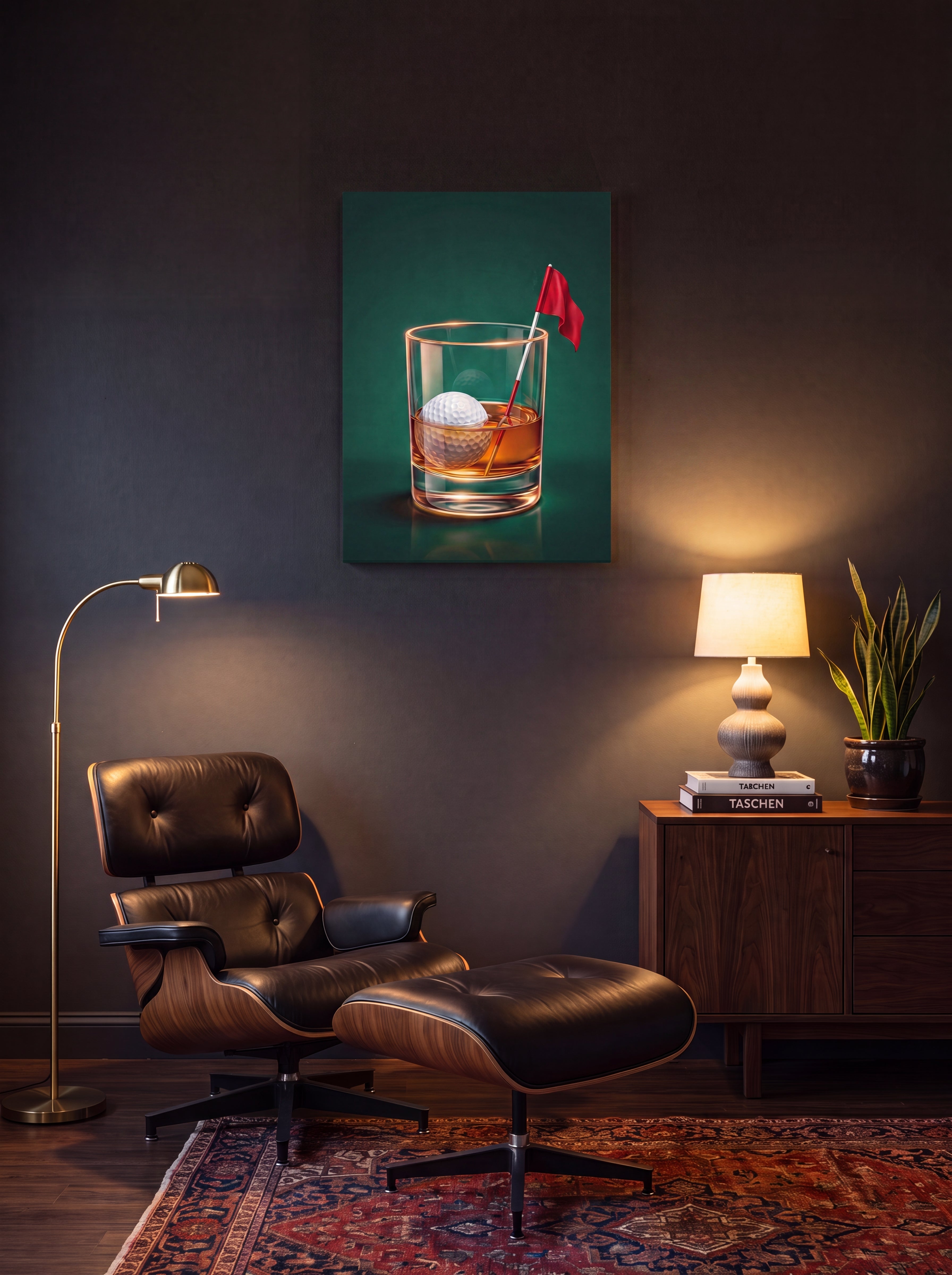 The 19th Hole | Golf Bar Retro Canvas Wall Art