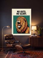 No Guts No Glory | Lion Streetwear Canvas Wall Art