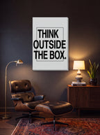 Think Outside The Box | Creative Typography Canvas Wall Art