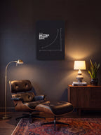 1% Better Every Day | Minimal Growth Chart Canvas Wall Art