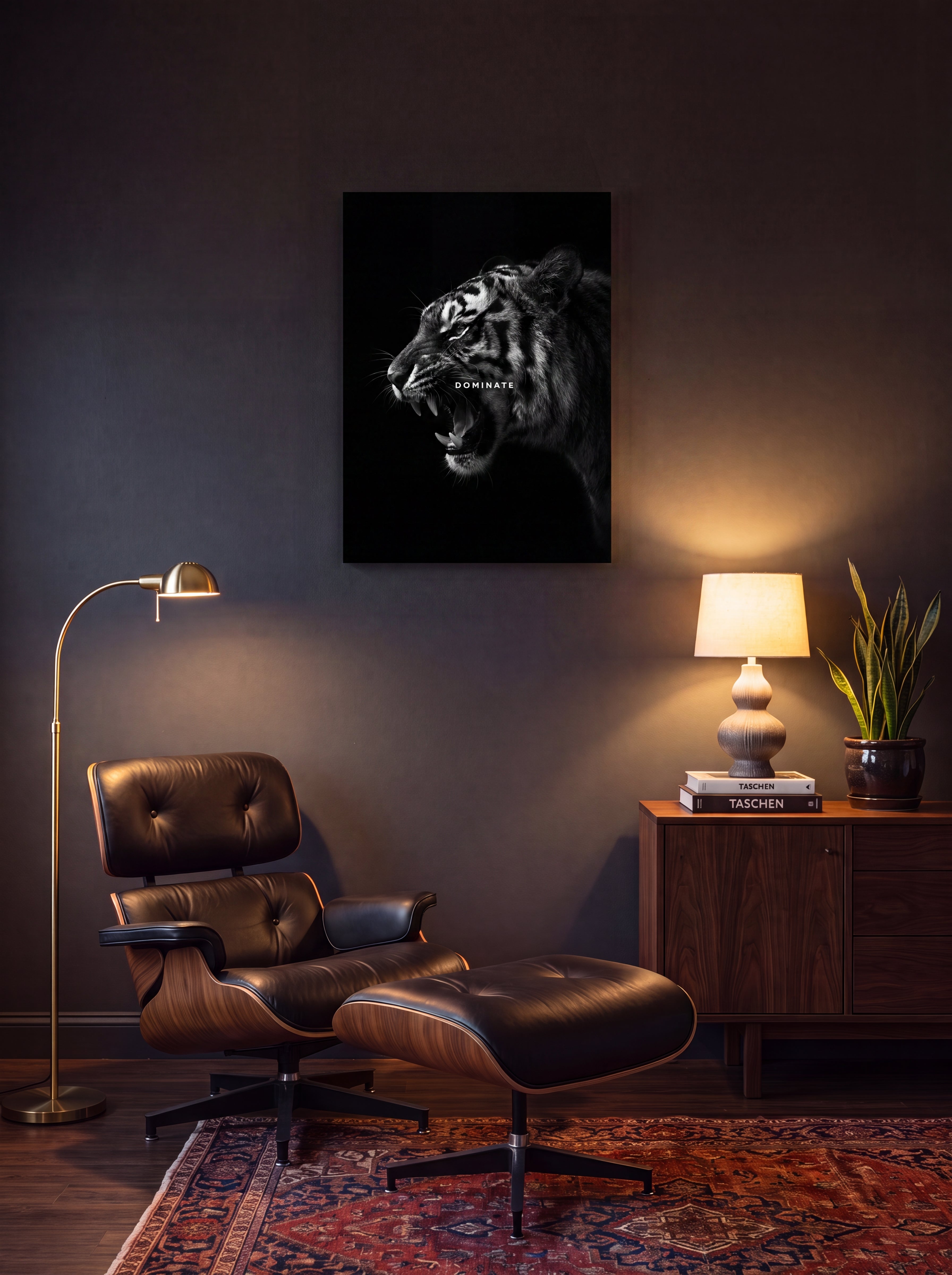 Dominate | Bold Motivational Typography Canvas Wall Art