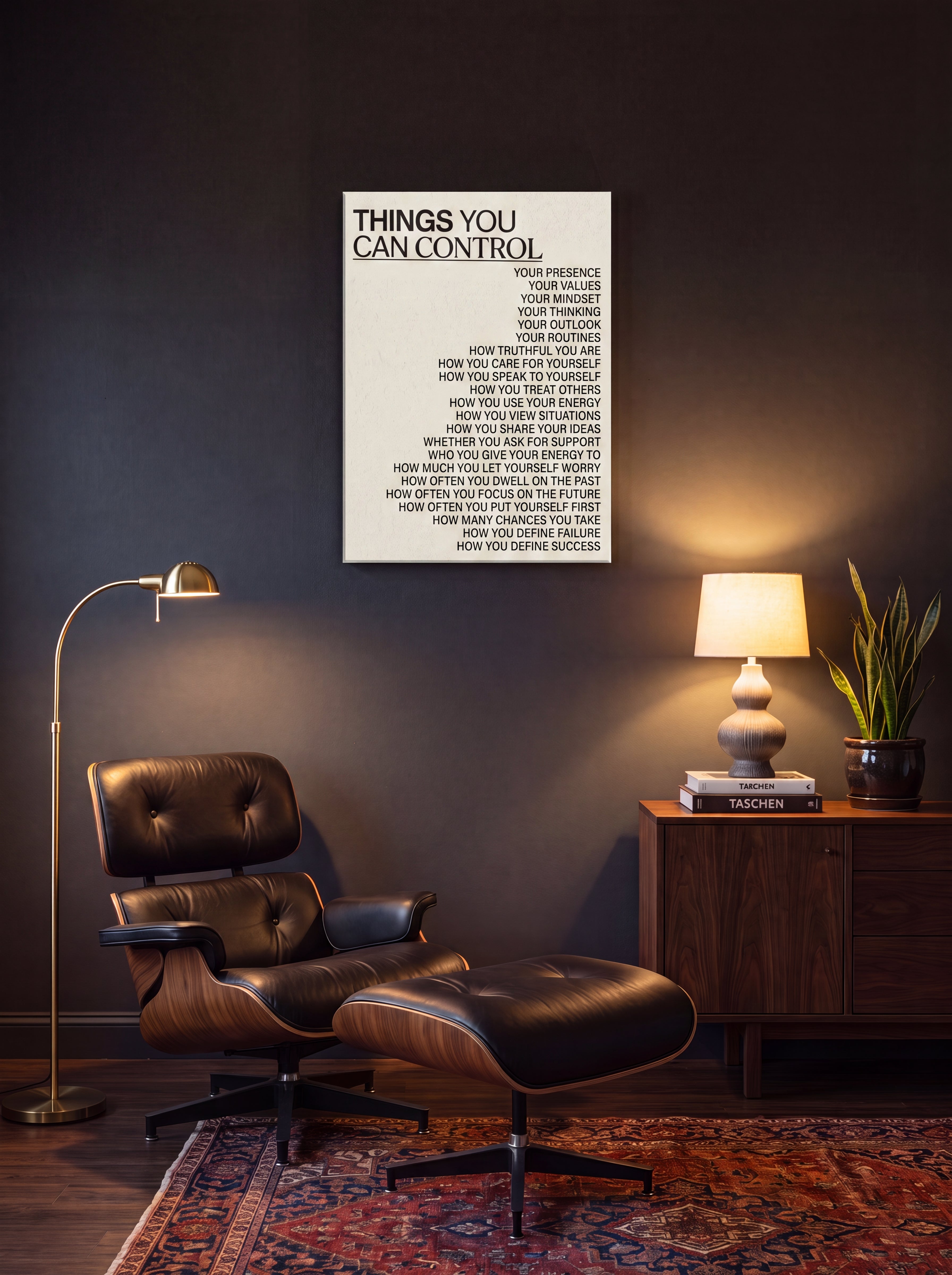 Things You Can Control | Stoic Mindset Canvas Wall Art