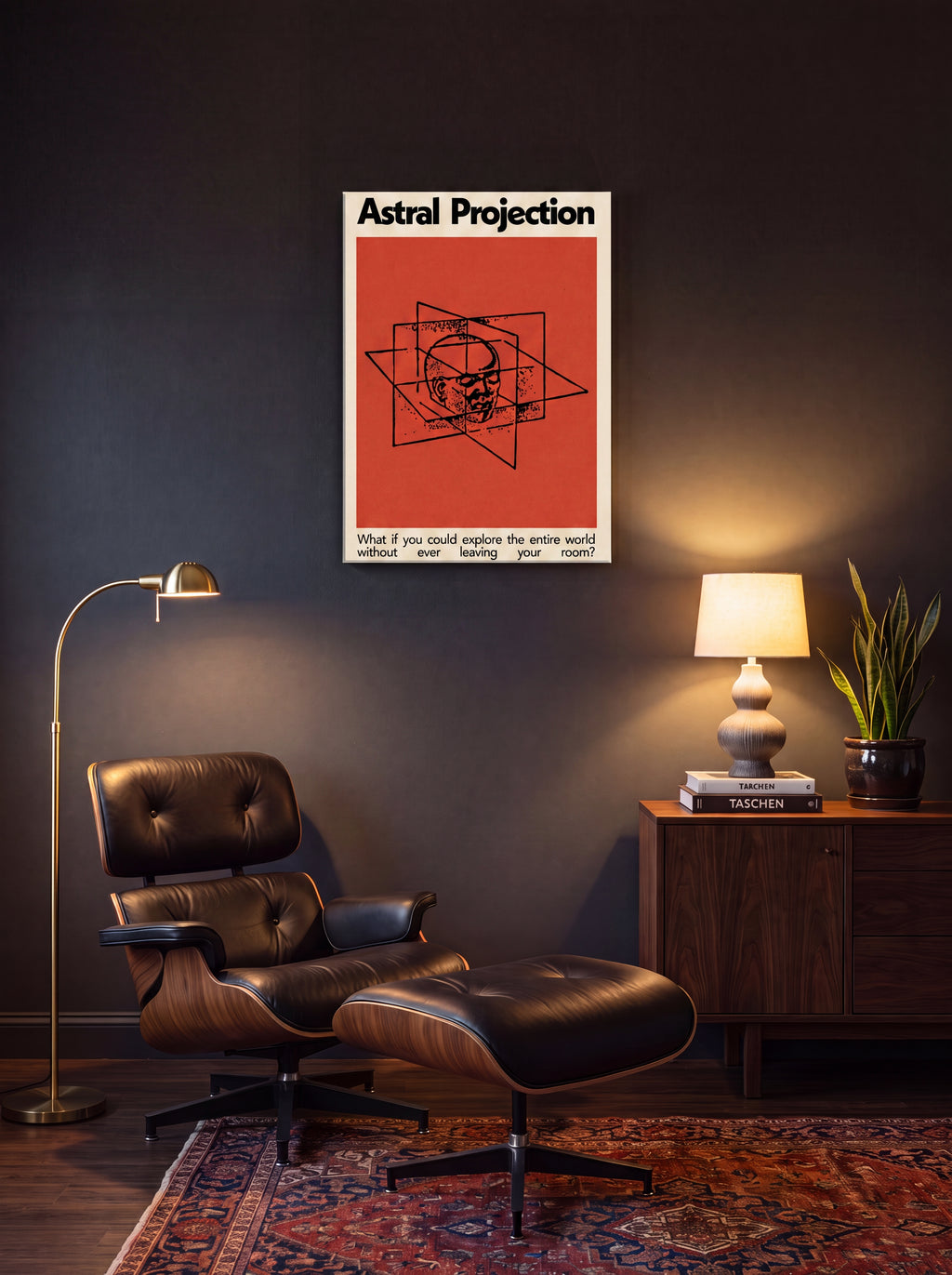 Astral Projection | Surreal Cosmic Meditation Canvas Wall Art