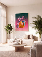Time Warp | Surreal Melting Clock Canvas Wall Art