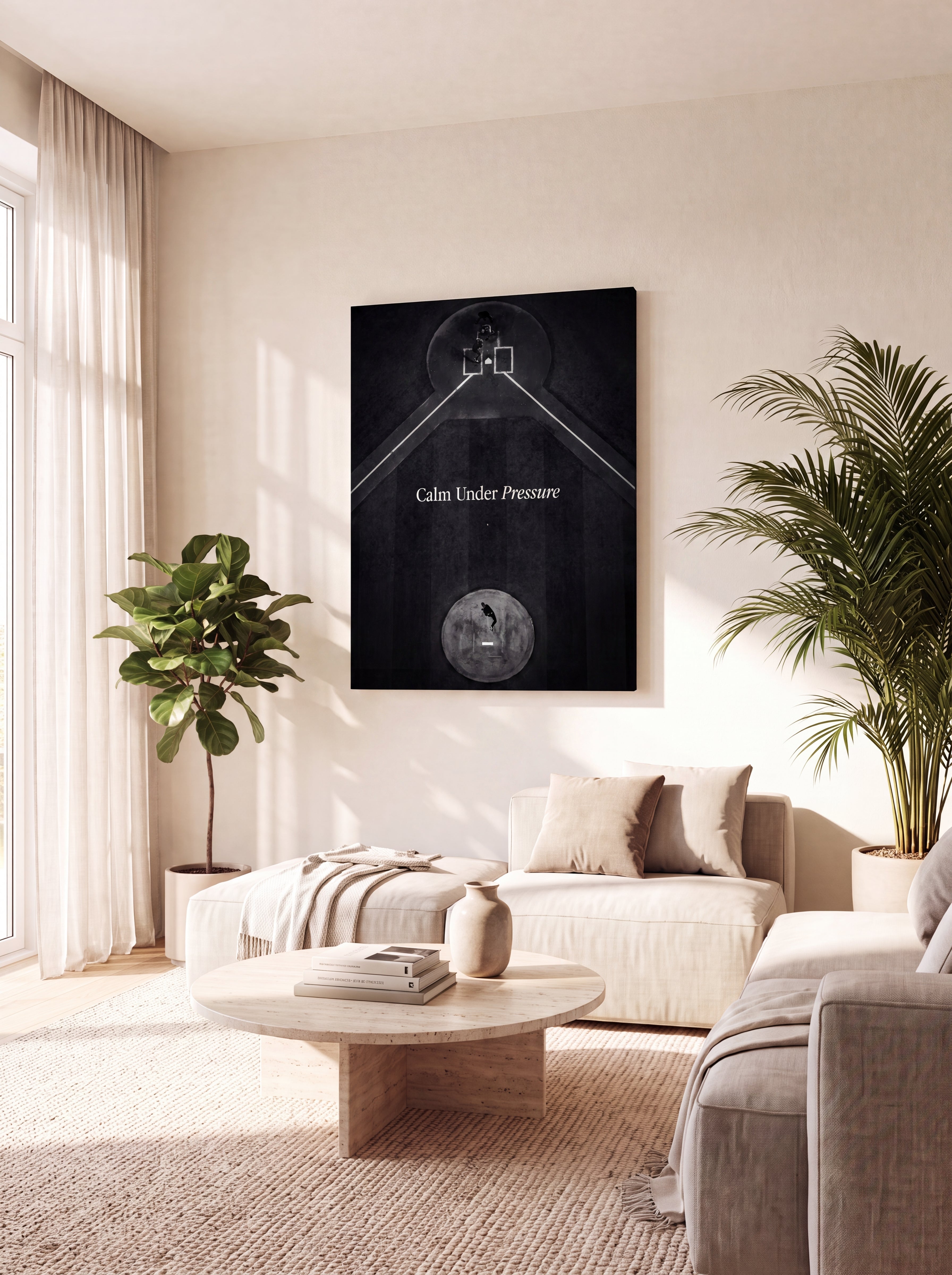 Calm Under Pressure | Baseball Mindset Canvas Wall Art