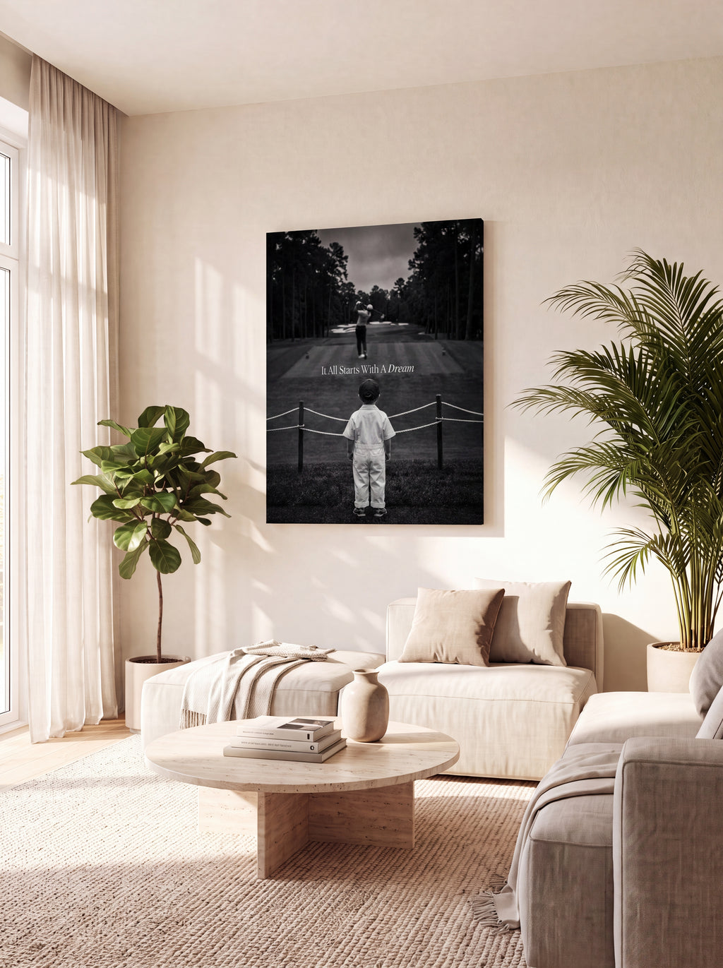 It All Starts With A Dream | Golf Course Canvas Wall Art