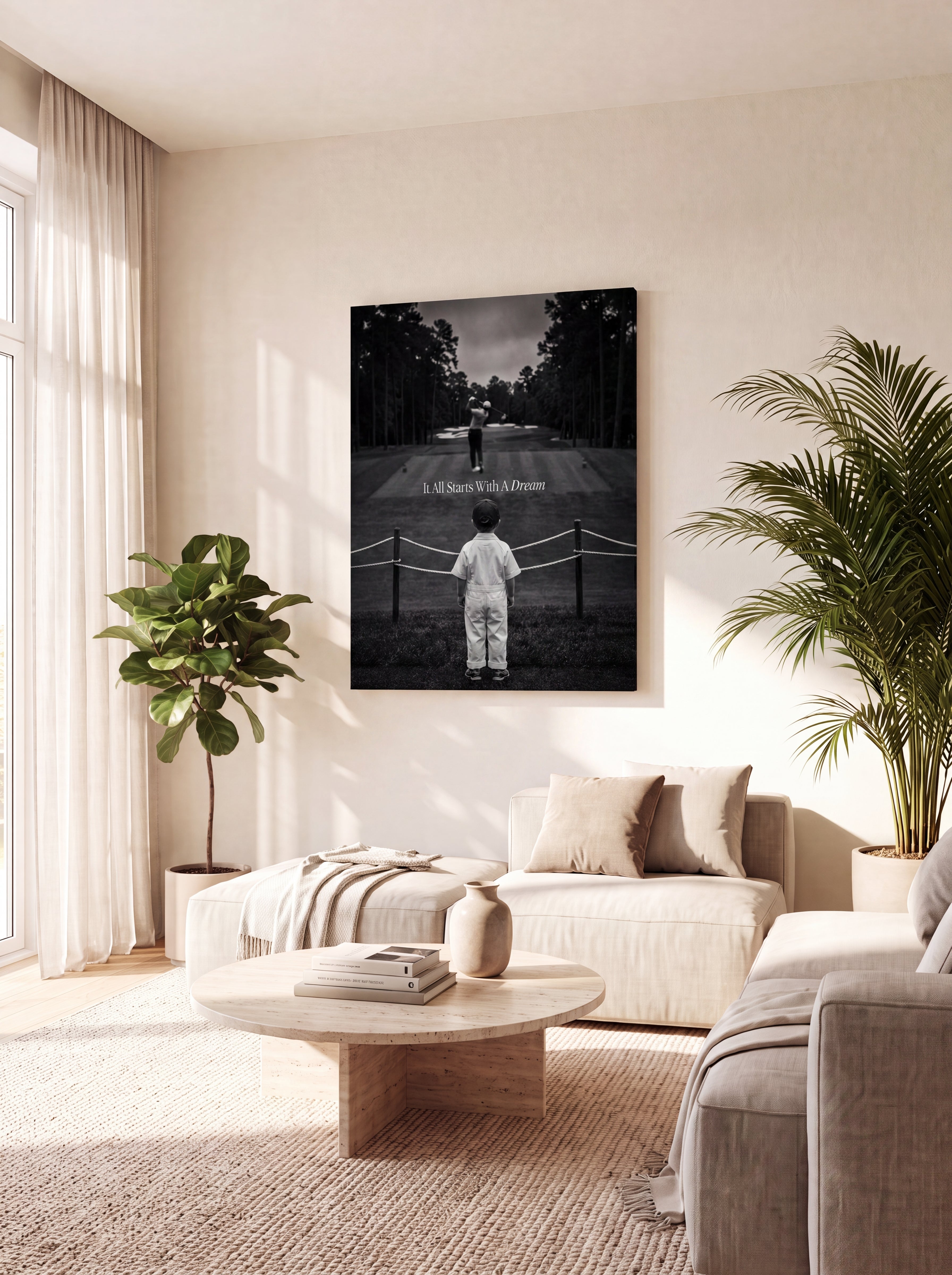 It All Starts With A Dream | Golf Course Canvas Wall Art