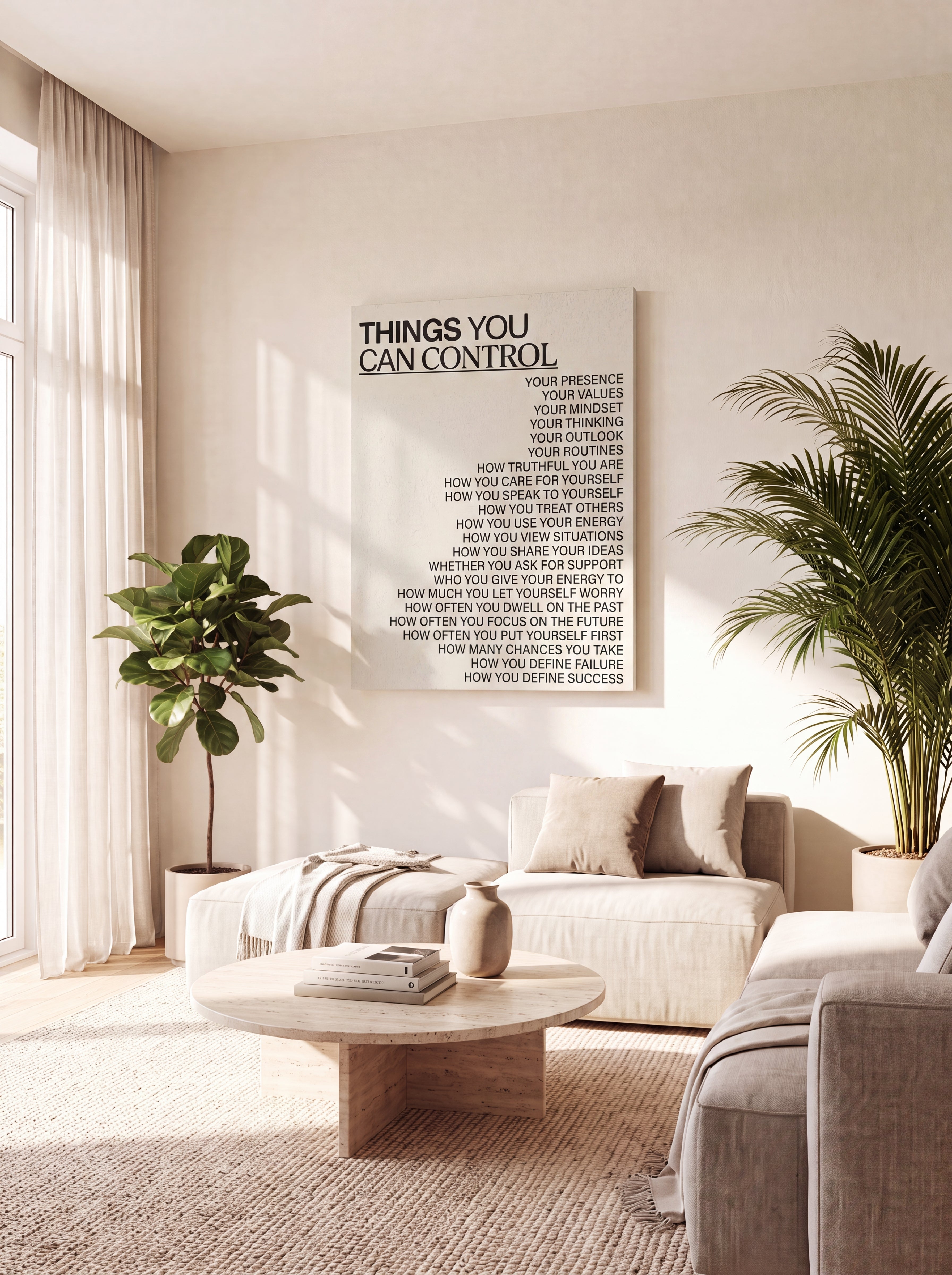 Things You Can Control | Stoic Mindset Canvas Wall Art