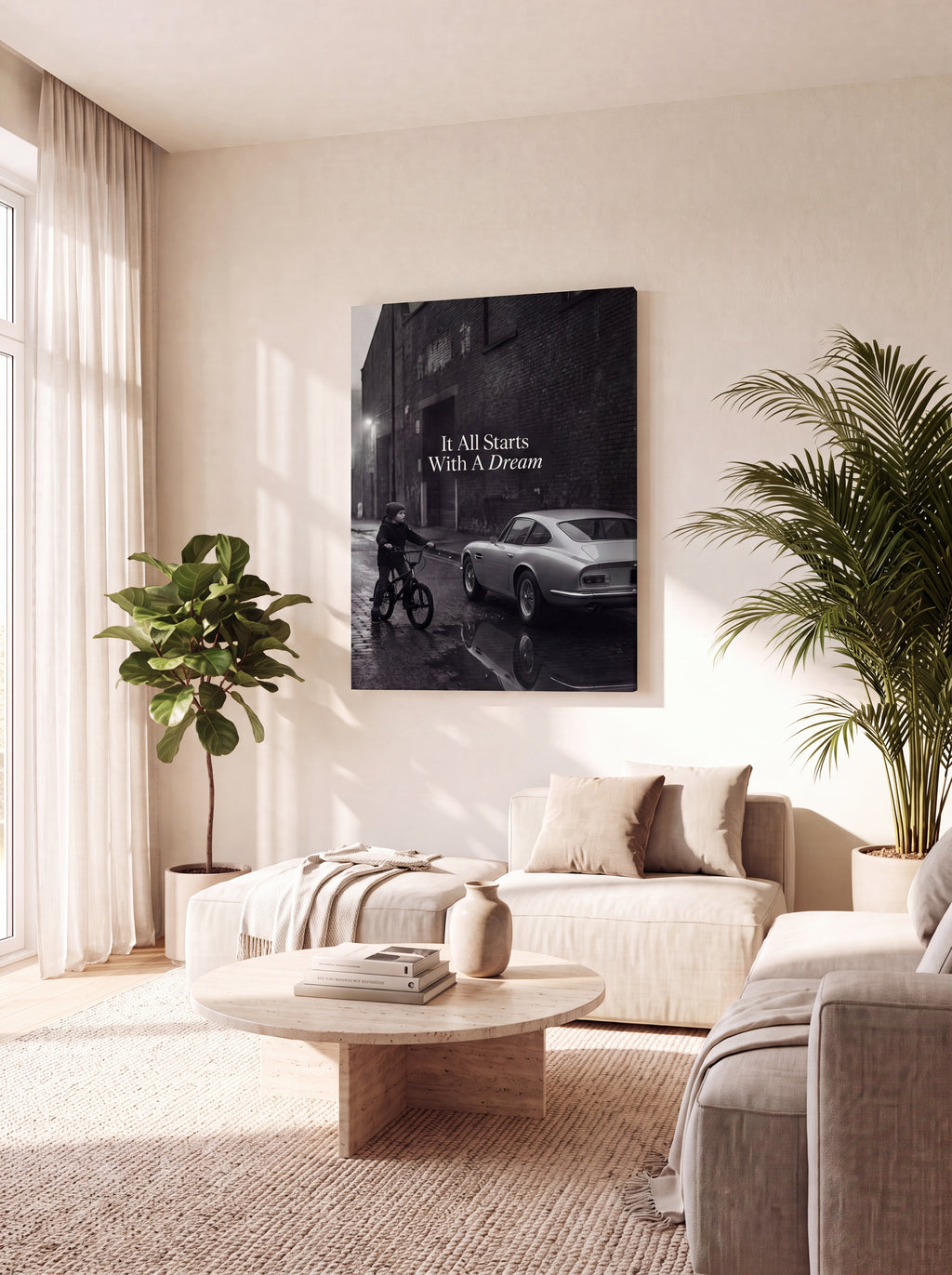 It All Starts With A Dream | Luxury Supercar Canvas Wall Art