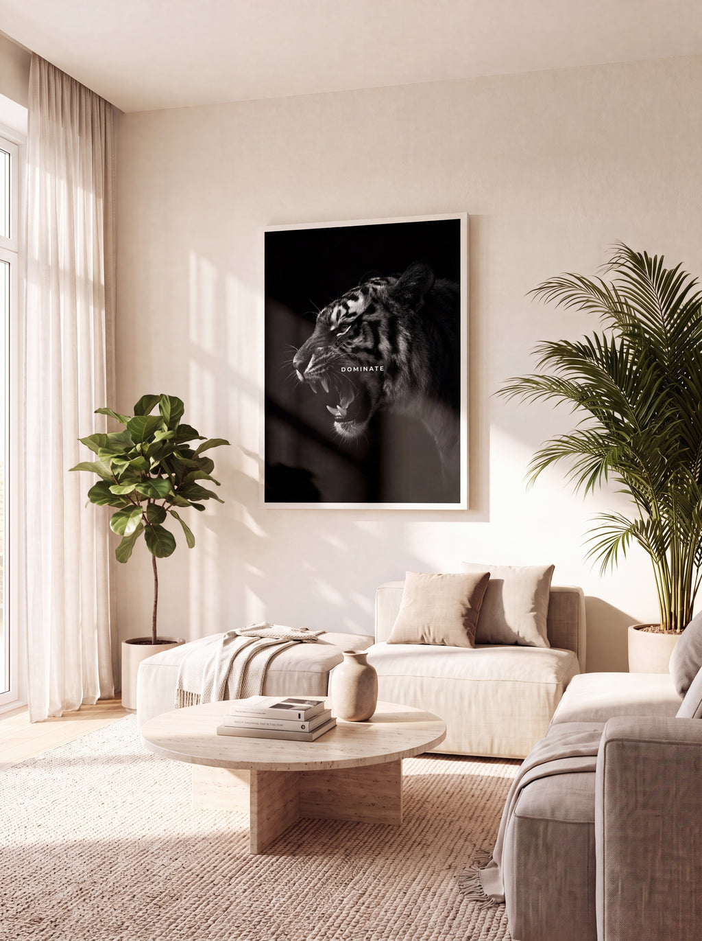 Dominate | Bold Motivational Typography Canvas Wall Art