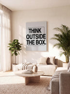 Think Outside The Box | Creative Typography Canvas Wall Art
