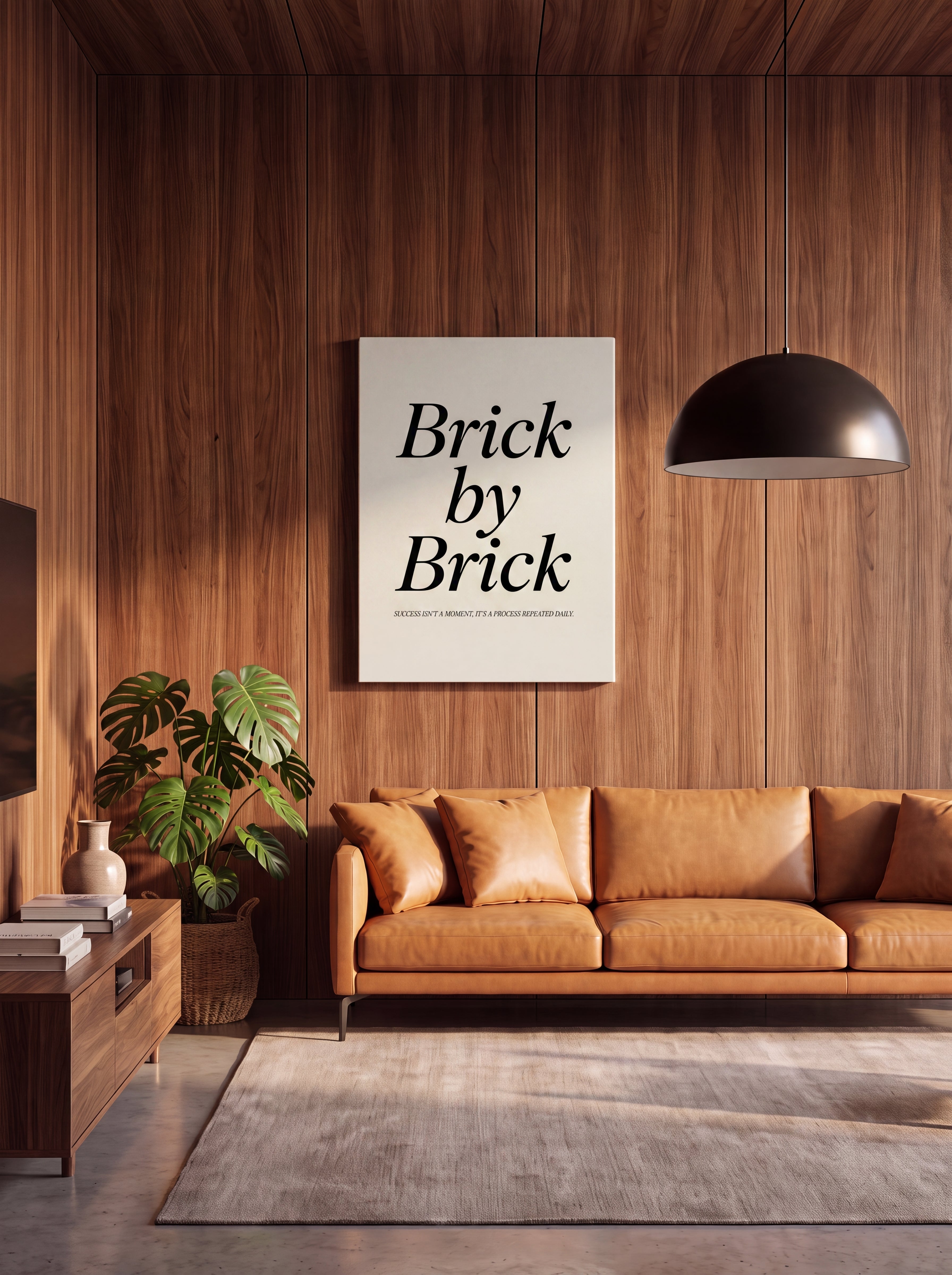 Brick By Brick | Motivational Hustle Canvas Wall Art
