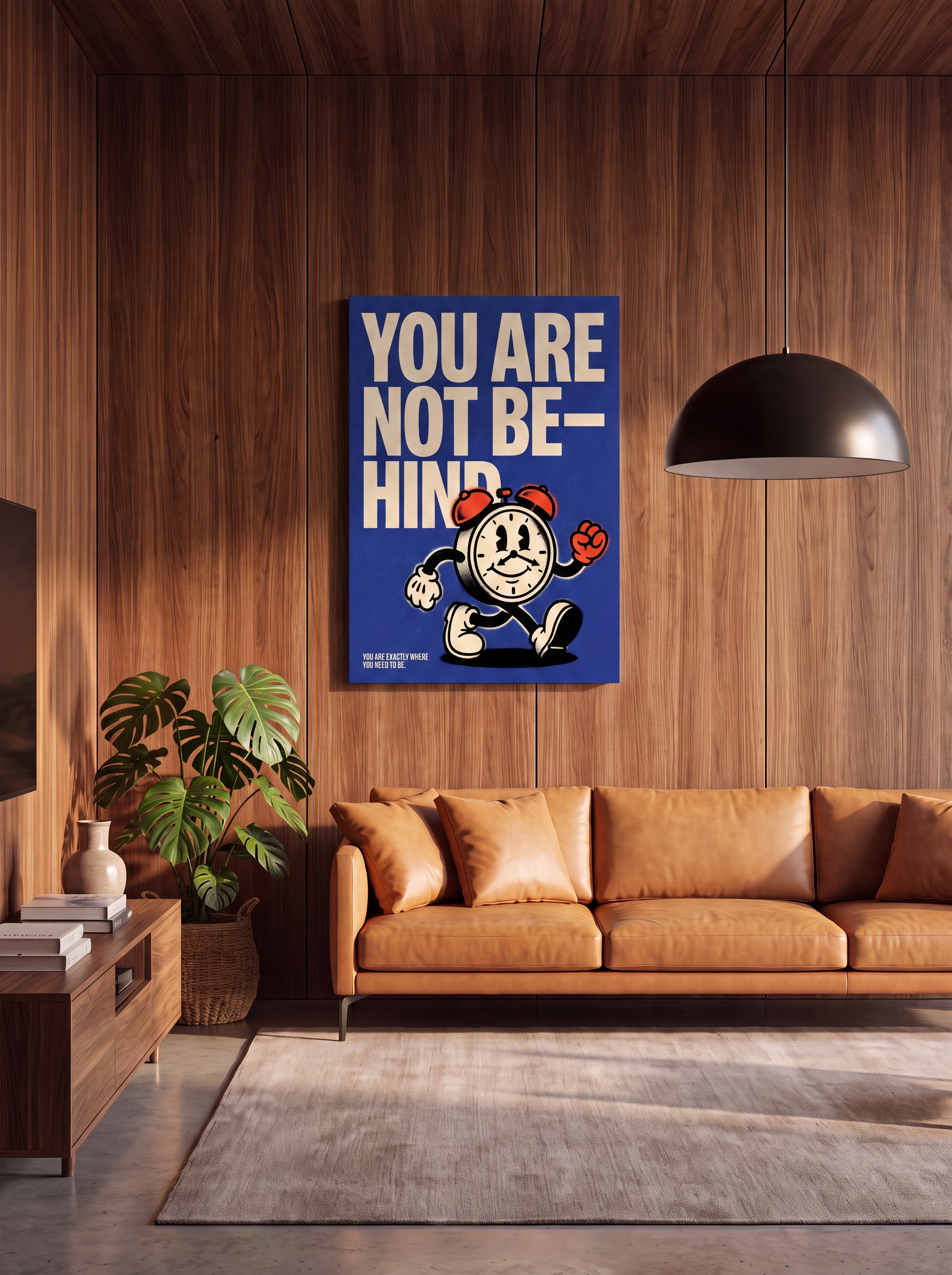 You Are Not Behind | Motivational Minimalist Canvas Wall Art