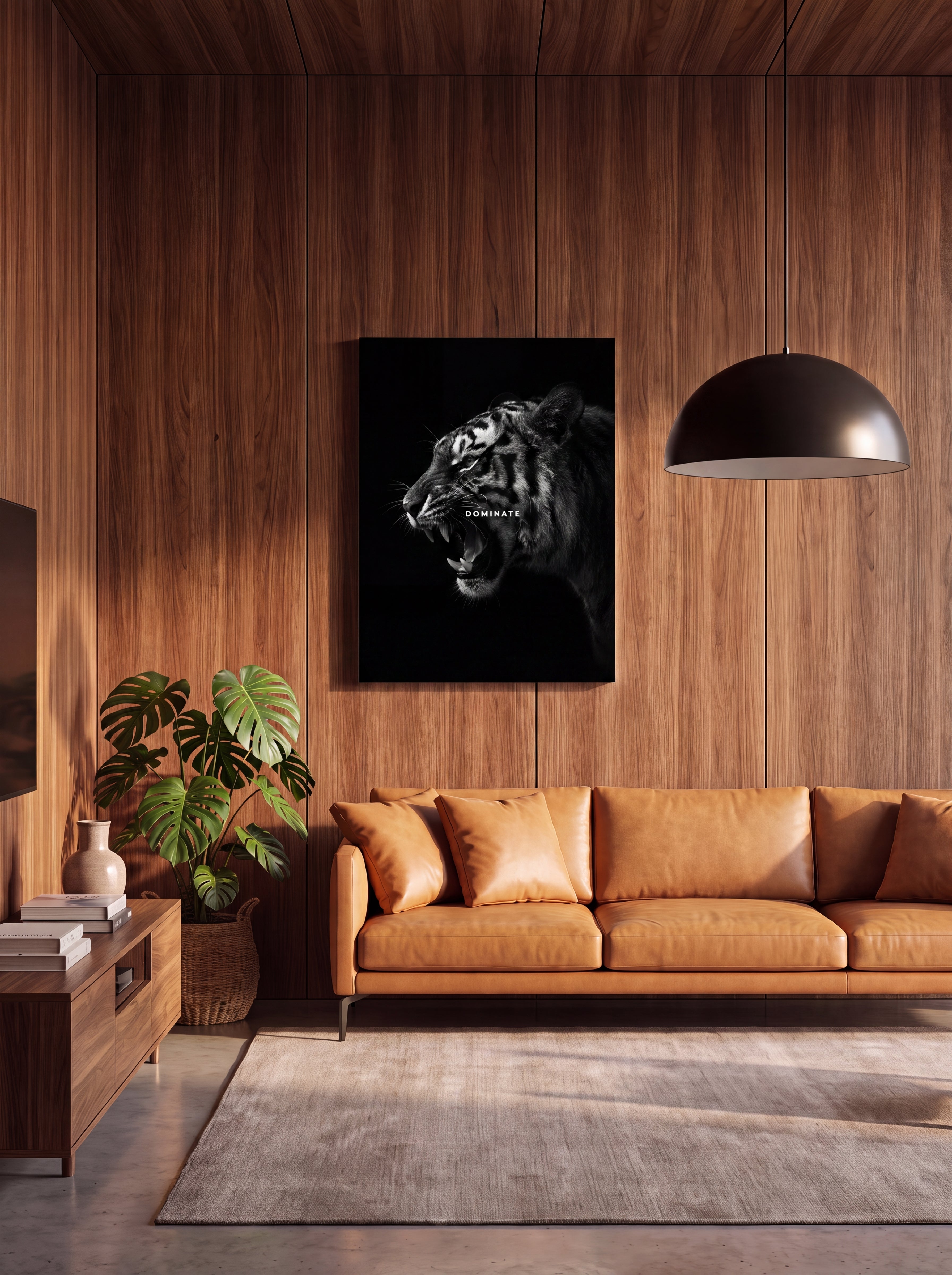 Dominate | Bold Motivational Typography Canvas Wall Art