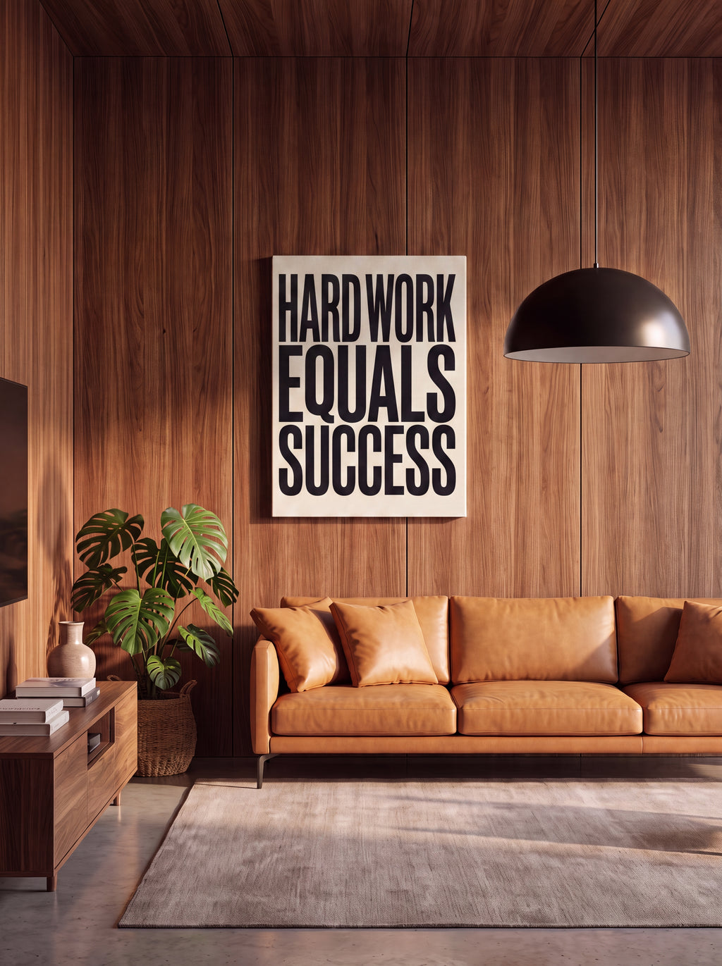 Hard Work Equals Success | Stoic Motivational Canvas Wall Art
